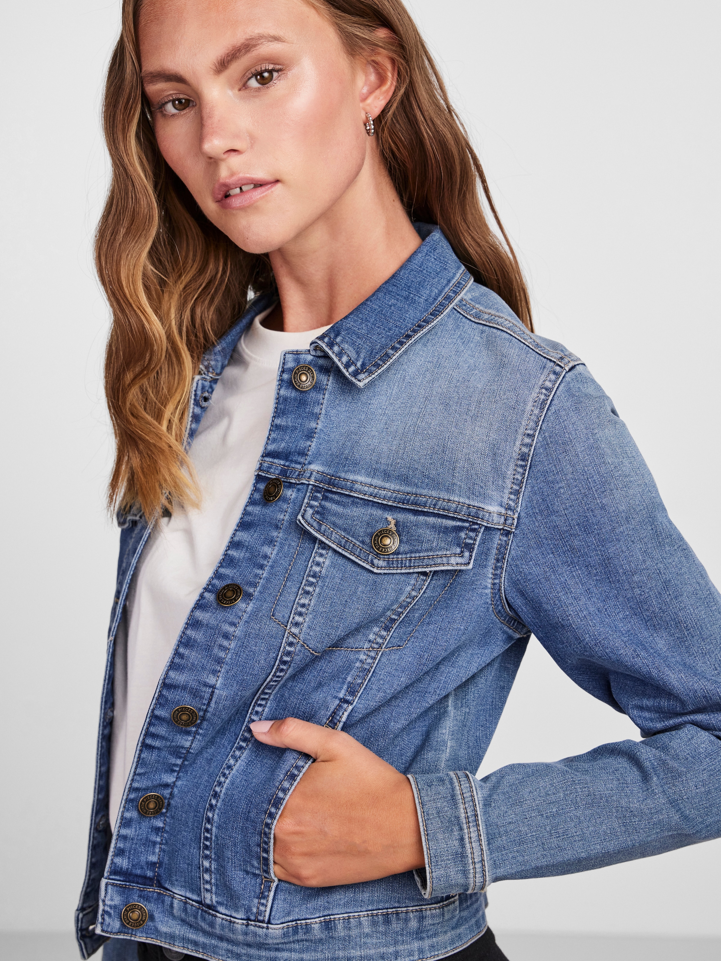 pieces Jeansjacke »PCOIA LS DNM JACKET MB NOOS BC«