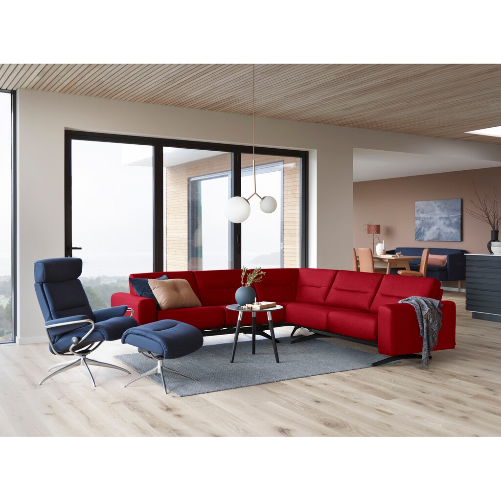 Stressless® Ecksofa »Stella«, Zwischennaht im Rücken, Armlehnen S2, Fuß Mattschwarz, Breite 258 cm