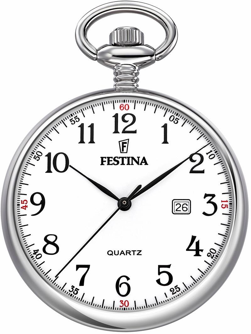 Festina Taschenuhr »F2019/1«, (Set, 2 tlg., inkl. Kette), Quarzuhr, Herrenuhr, Datum