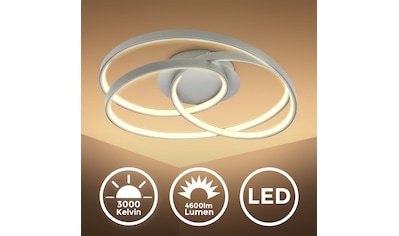 LED Deckenleuchte »LED Frame-Deckenlampe, Ringleuchte, Silber, 3.000K«, 1 flammig-flammig