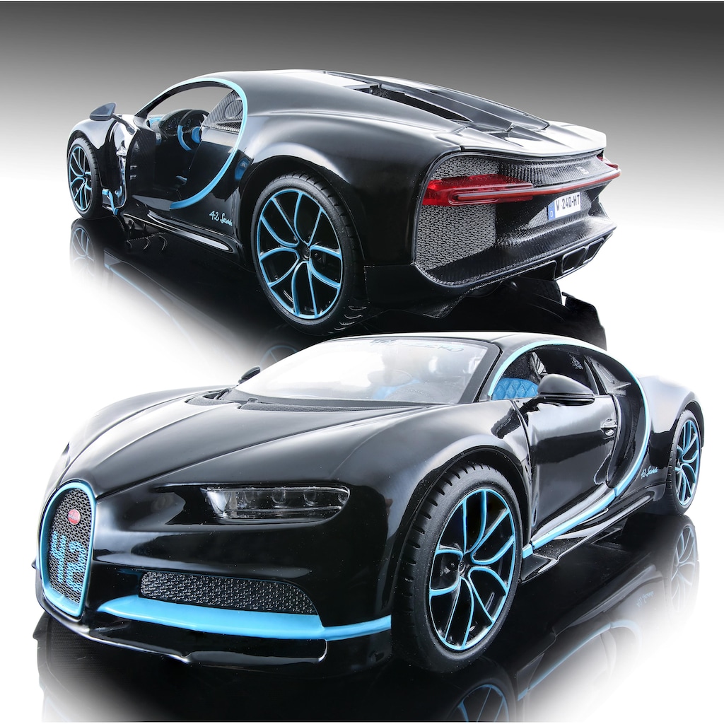 Maisto® Sammlerauto »Bugatti Chiron, 1:24, schwarz«, 1:24