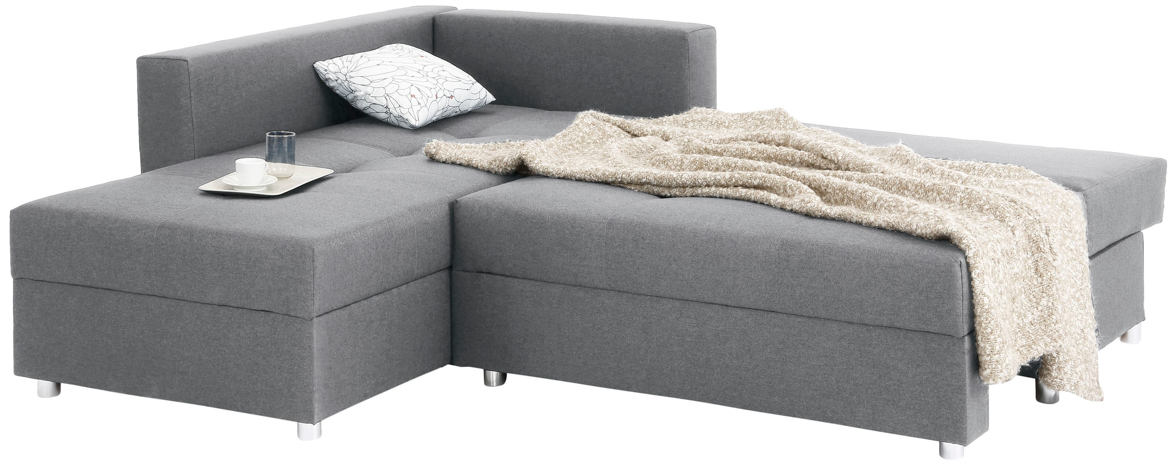 Home affaire Ecksofa »Sassari-Italia«, mit Bettfunktion und Bettkasten, Federkern-Polsterung