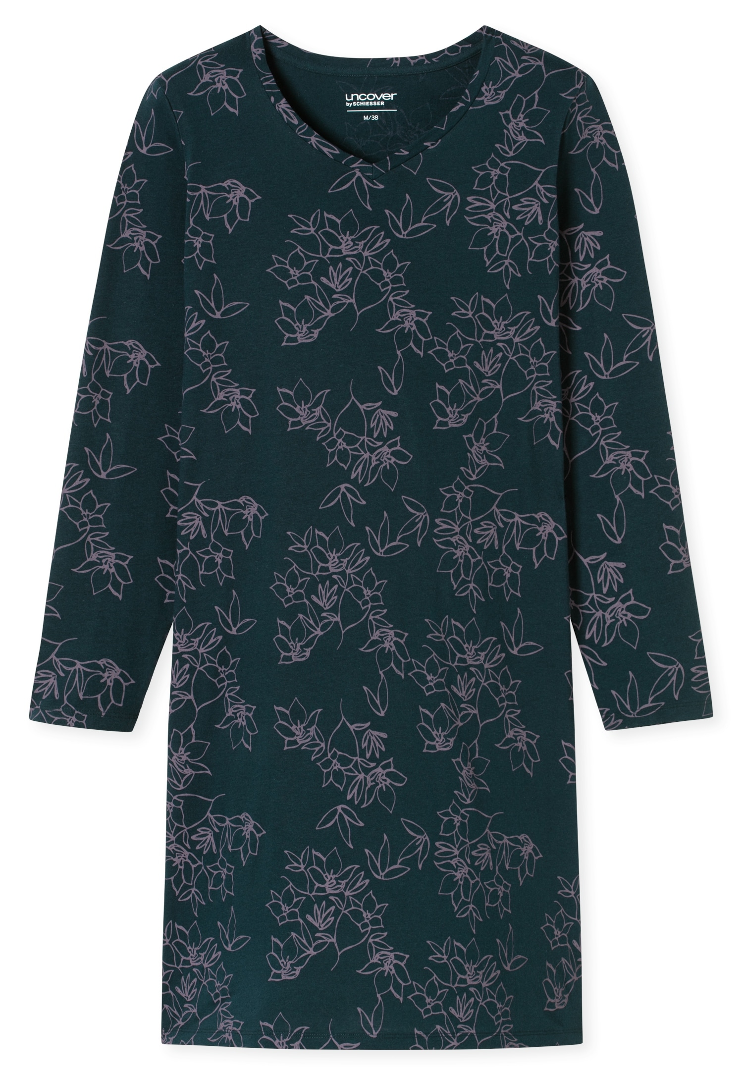 uncover by SCHIESSER Nachthemd »Uncover Nightwear« 0,  Baumwolle, Single Jersey-Qulität, V-Neck, weich, atmungsaktiv