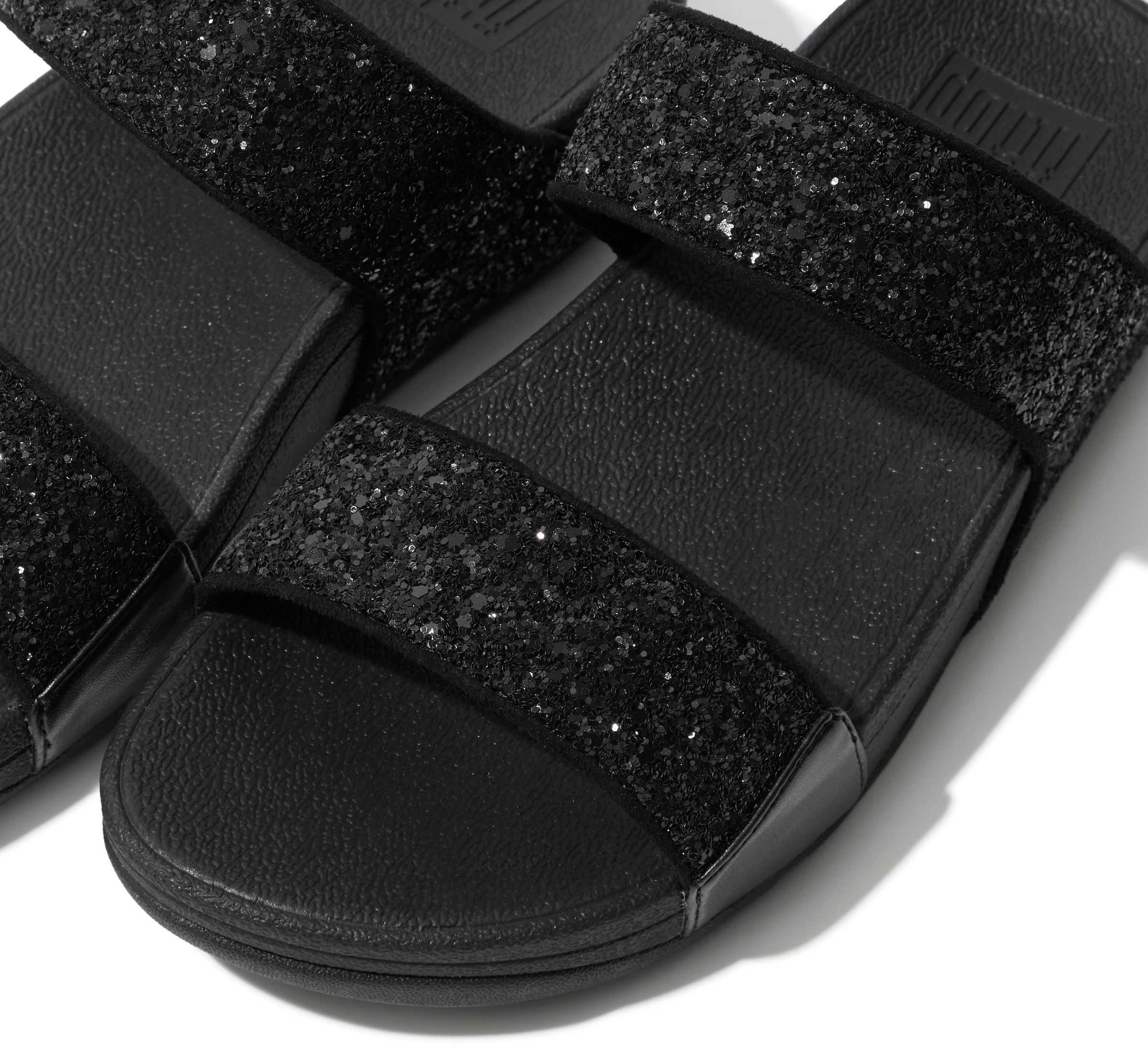 Fitflop Keilpantolette »LULU GLITTER SLIDES«, Pool Slides, Strandschuh mit Glitter