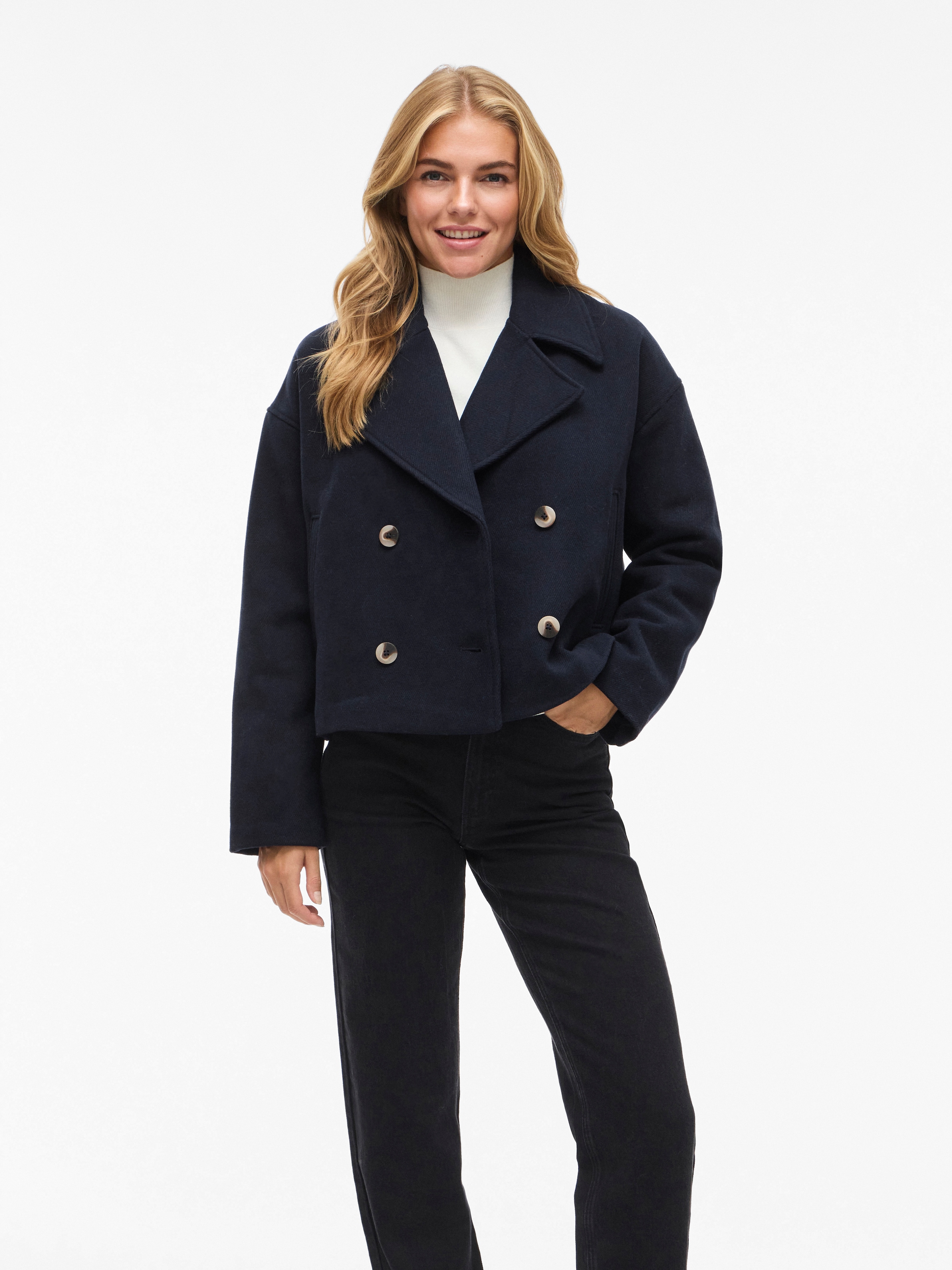 Vila Kurzjacke »VIKAMINA L/S V-NECK JACKET - NOOS«