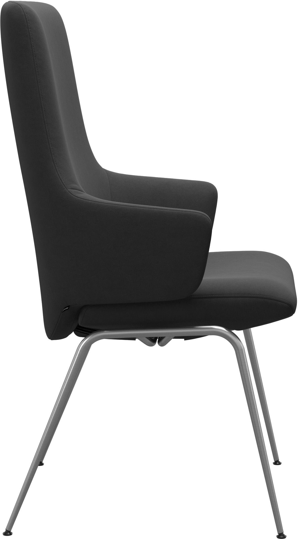 Stressless® Polsterstuhl »Laurel« () High Back mit Armlehne, Größe L, mit Beinen aus Stahl in Schwarz matt