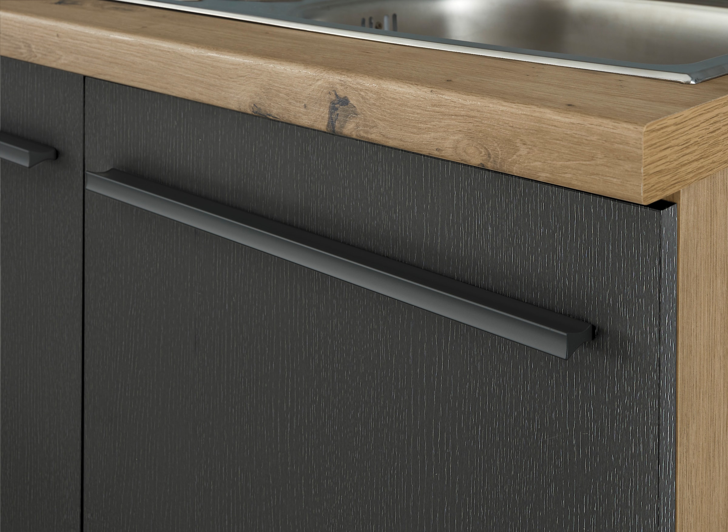 KOCHSTATION Küchenzeile »KS-Florida mit 38mm starker Arbeitsplatte«, Breite 210 cm, wahlweise mit E-Geräten, Soft-Close-Funktion