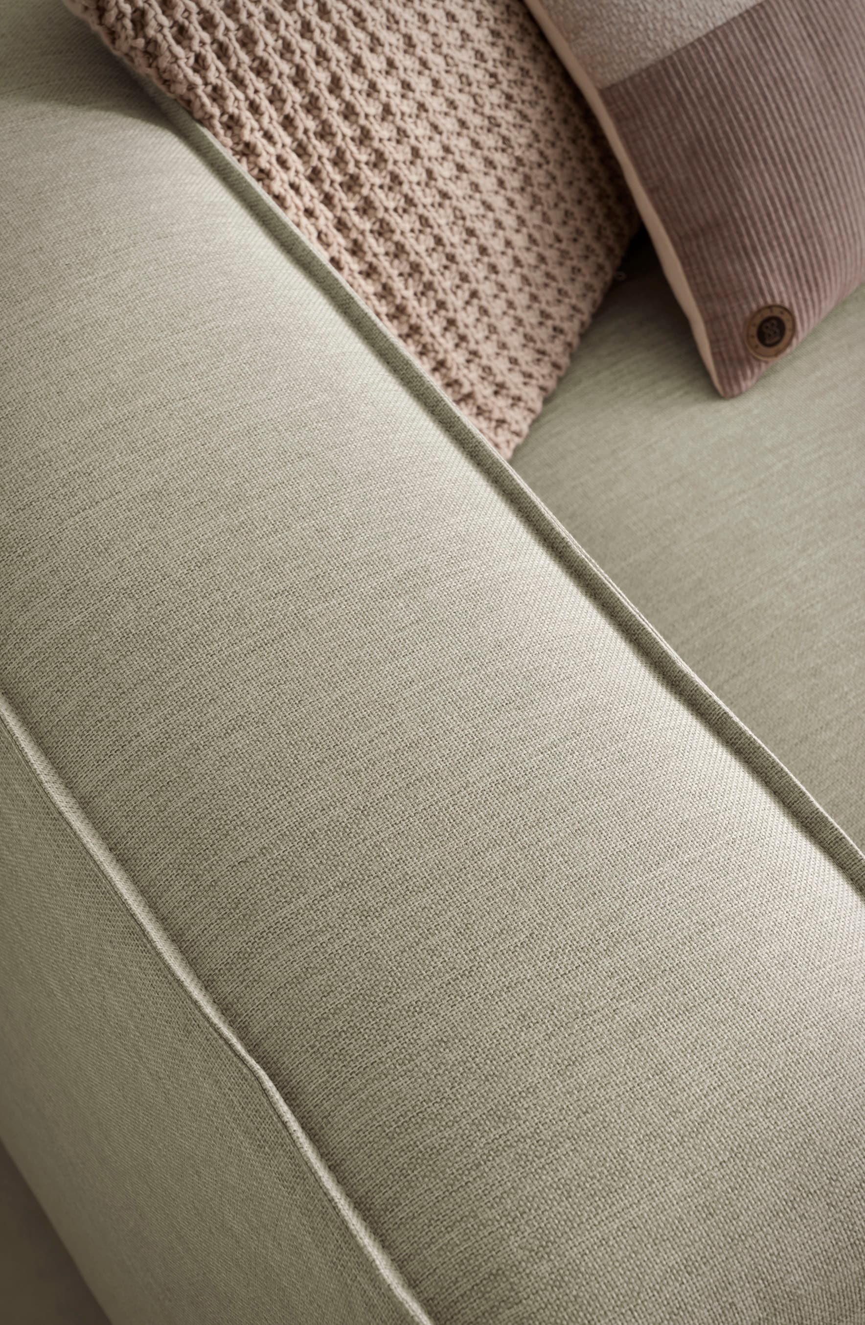 LeGer Home by Lena Gercke Polsterecke »PIARA XXL, L-Form mit Schlaffunktion, Big-Sofa in Cord o. Leinenoptik«, Hocker stellbar zum Schlafsofa (Krokodilverbinder), tiefe Sitzfläche