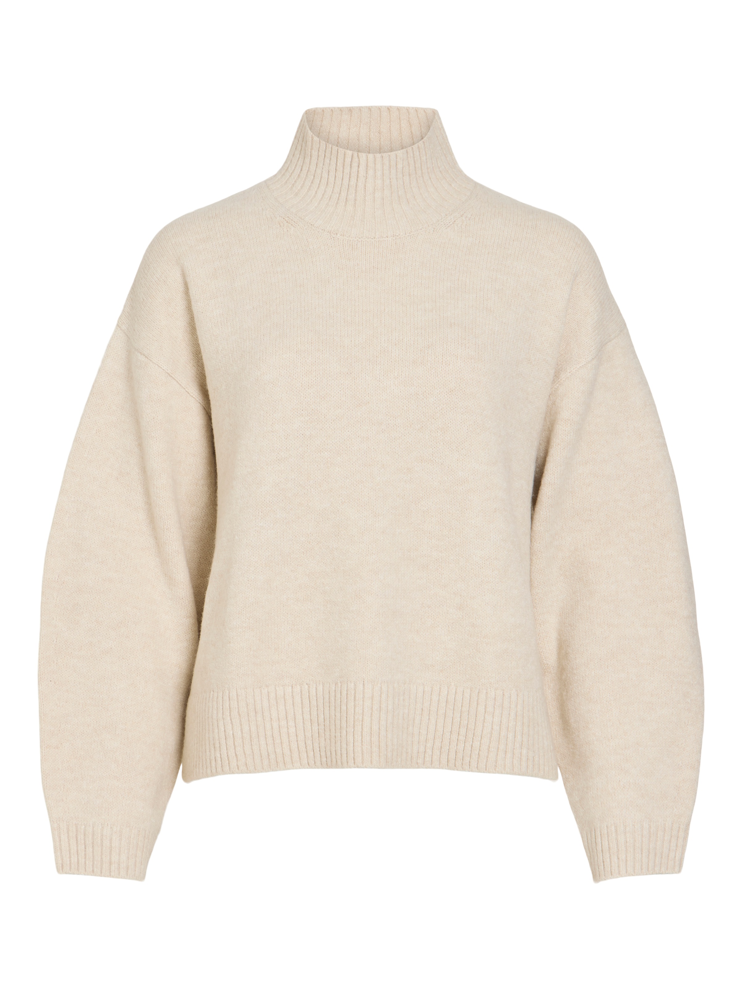 Vila Strickpullover »VISIA L/S HIGH NECK KNIT PULLOVER-NOOS« Materialmix, oversize