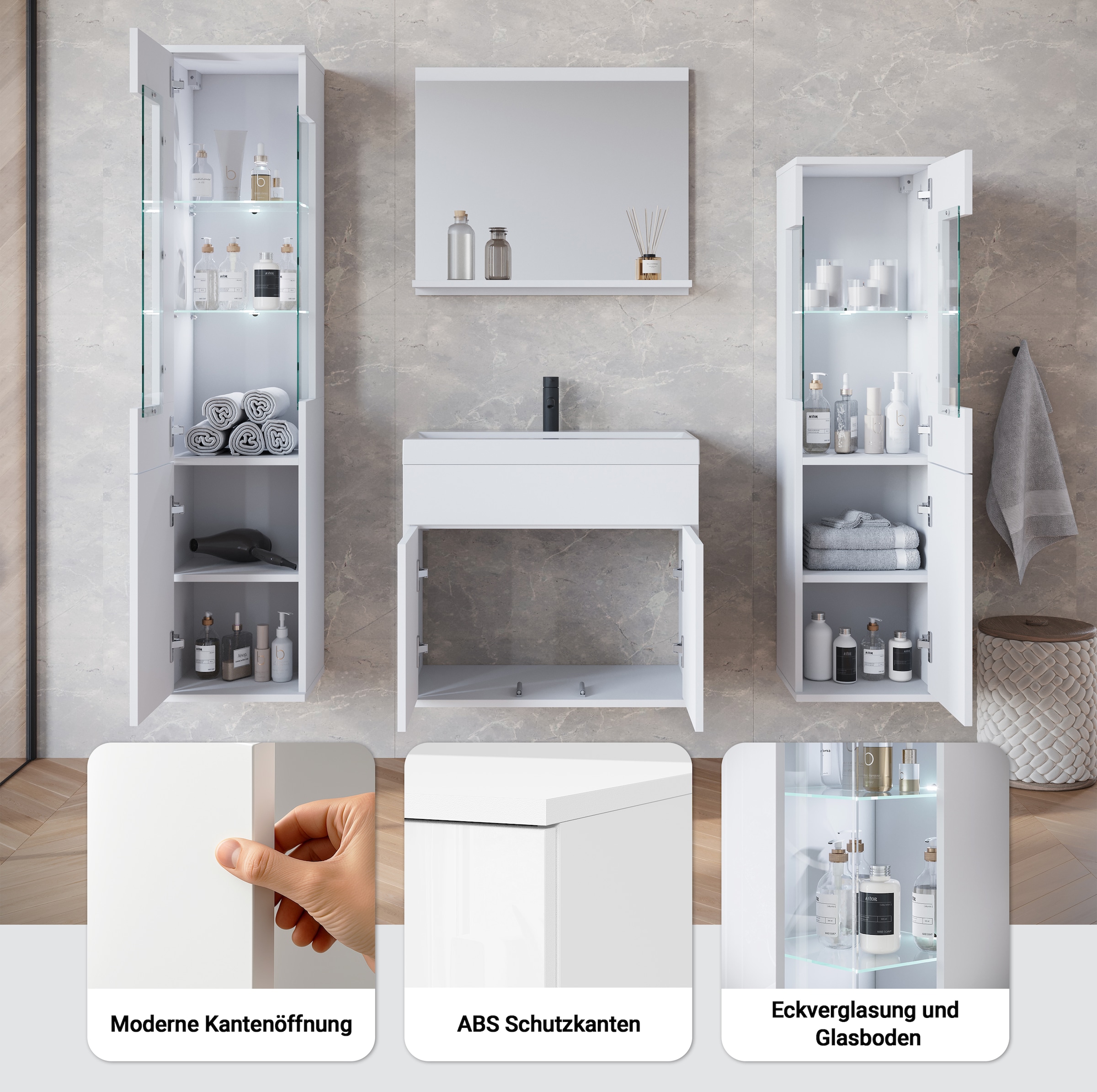 INOSIGN Badmöbel-Set »Kenia« Set, 5 Stk. tlg.