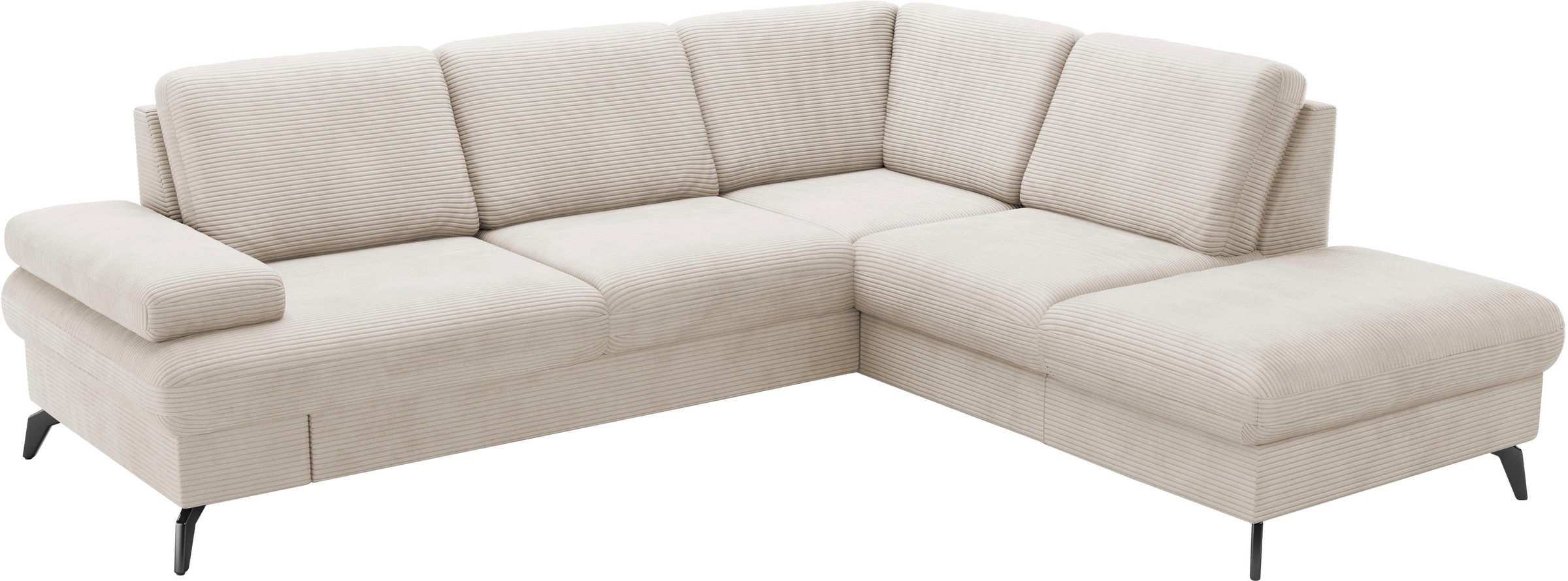 sit&more Ecksofa »Morris Jubi L-Form«, inkl. Armteilfunktion und 1 Zierkissen, wahlweise mit Bettfunktion