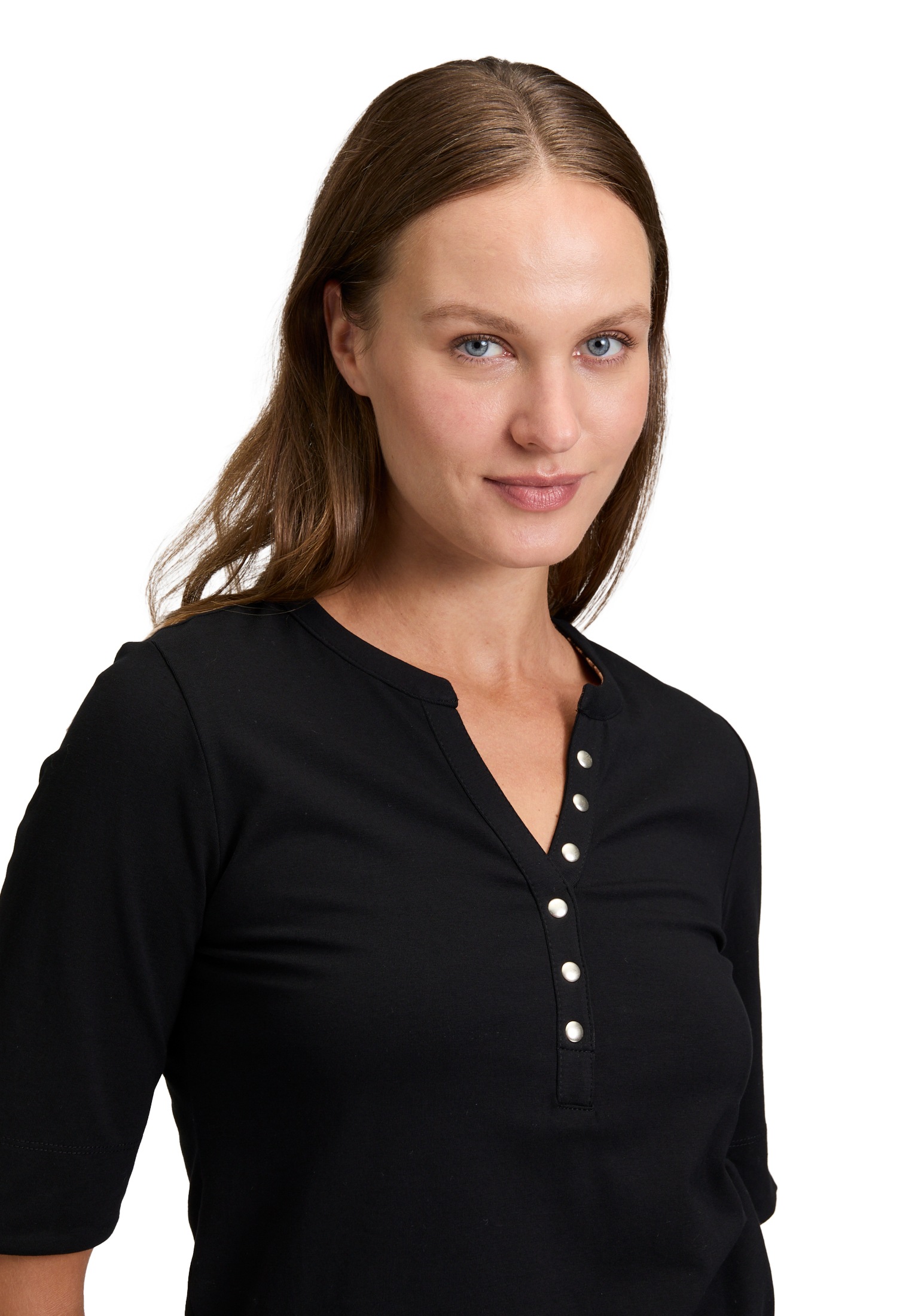 Betty Barclay Langarmshirt »Basic Shirt mit Knöpfen«