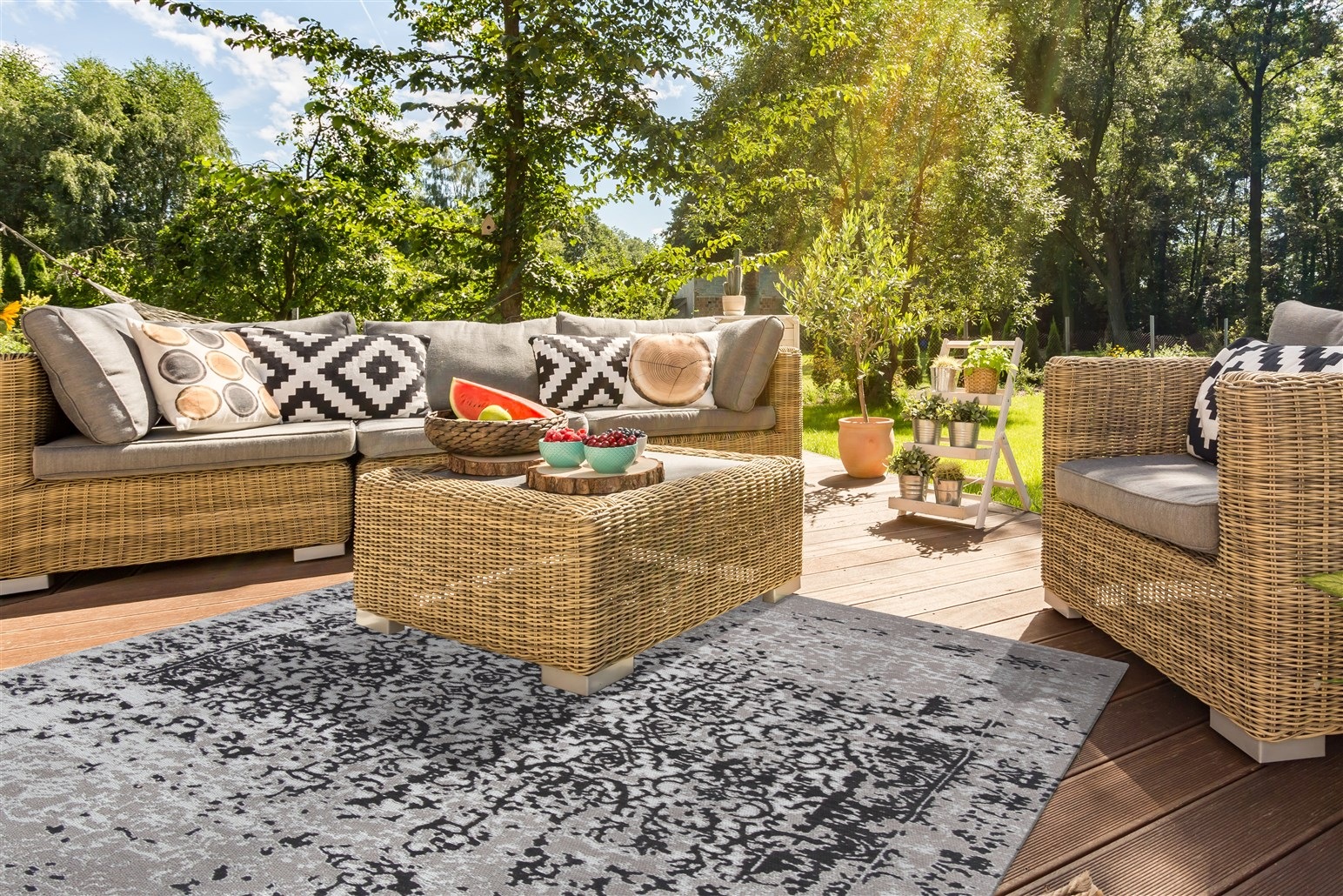 Kayoom Teppich »Sunny 310« rechteckig 8 mm Höhe Besonders pflegeleicht. Im Innen- und Außenbereich verwendbar.