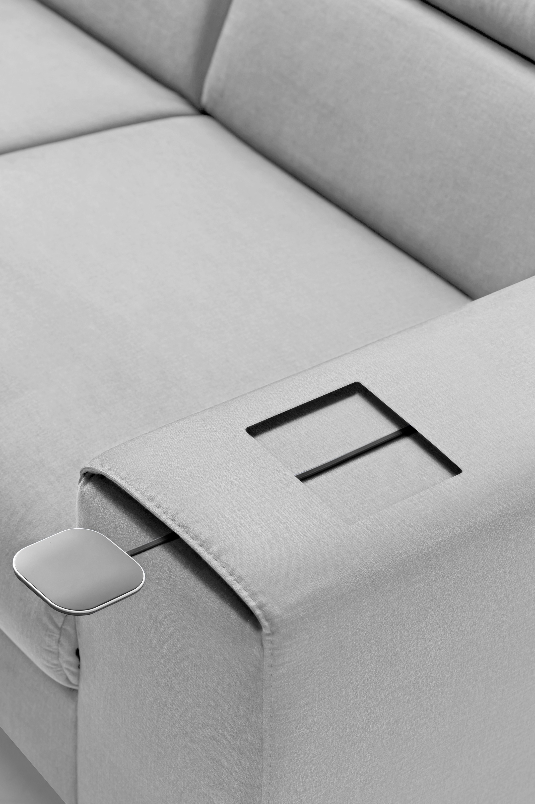 COTTA Polstergarnitur »Morven L-Form«, (Set), Set bestehend aus: Ecksofa mit Kopfteilverstellung & Hocker
