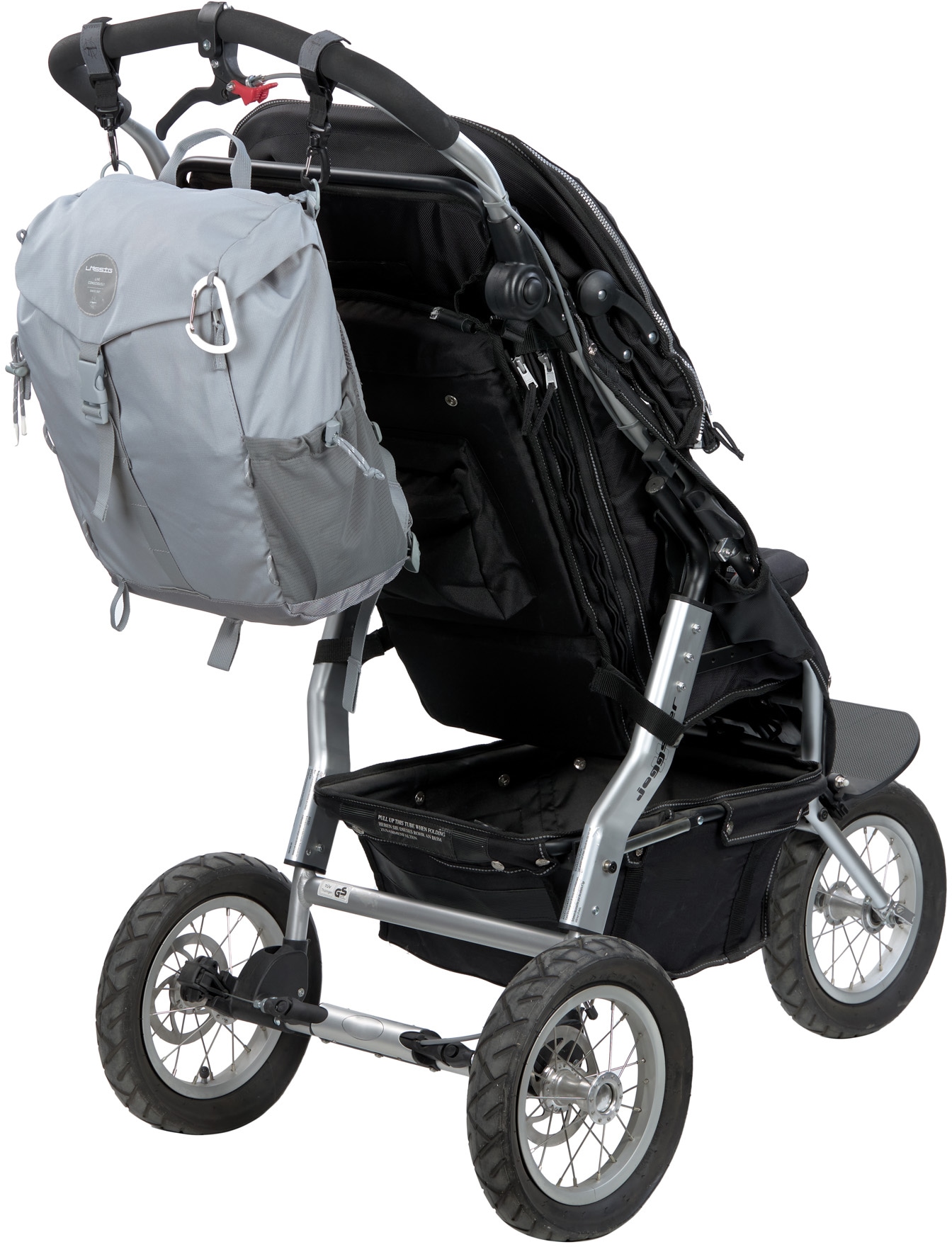 LÄSSIG Wickelrucksack »Green Label, Outdoor, Grey«, Reflektoren, PETA-approved vegan; zum Teil aus recyceltem Material