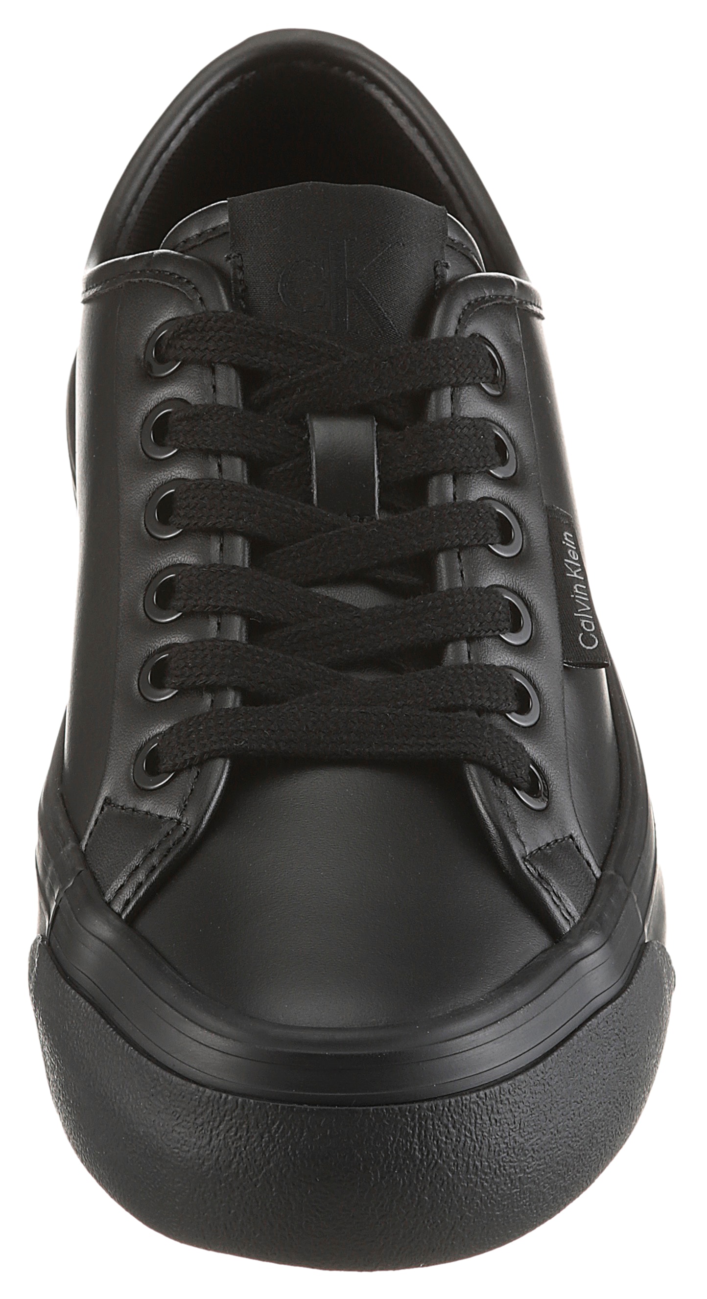 Calvin Klein Jeans Plateausneaker »VULC FLATF LACE UP LTH CK«  Schnürschuh, Halbschuh, Freizeitsneaker mit CK-Logo