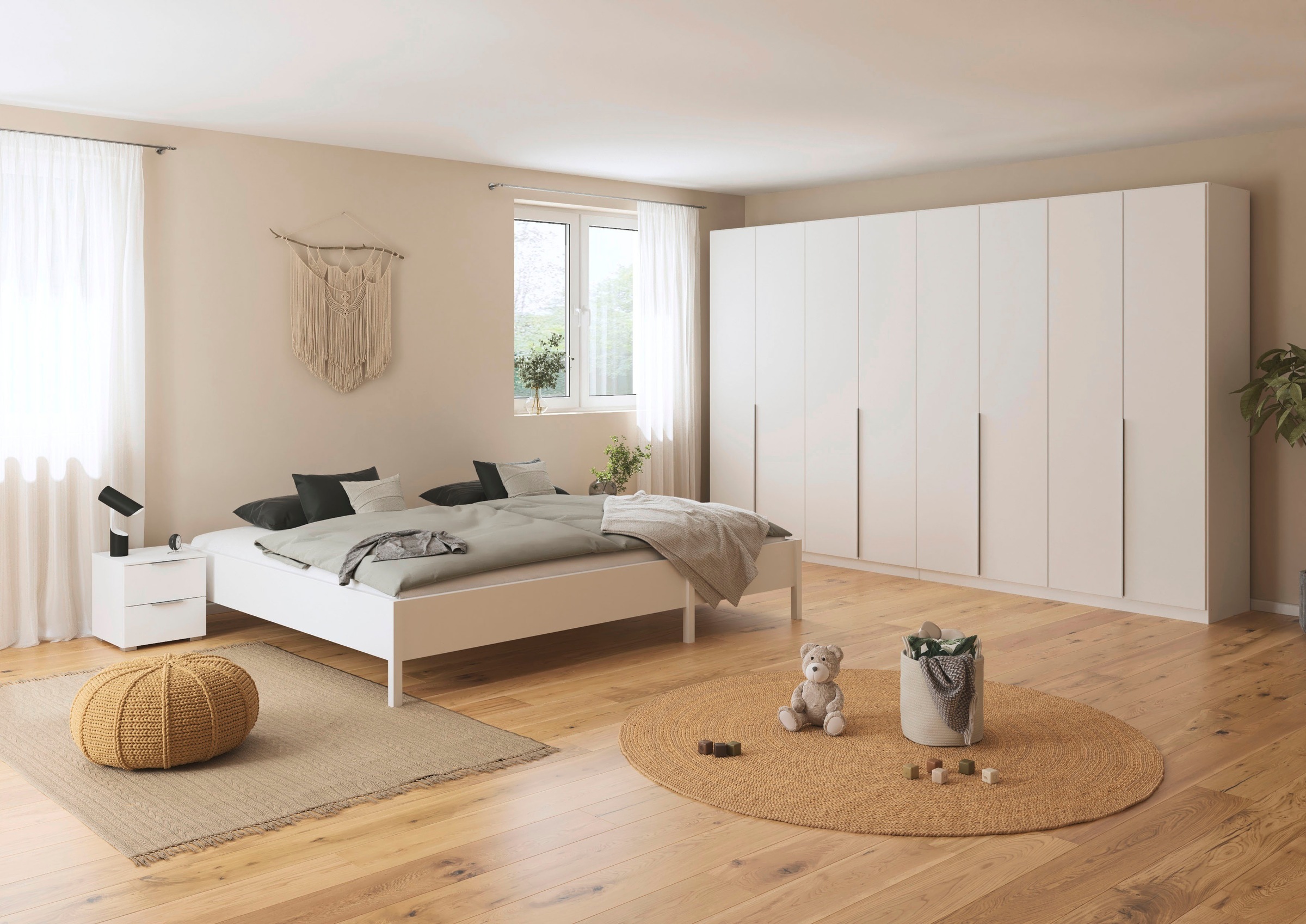 rauch Bett »Familienbett XXL Familiengröße Ehebett Doppelbett umbaubar« flexible Umbaumöglichkeit in Einzelbetten,  240x200 cm und 270x200 cm - mit oder ohne Kopfteil MADE IN GERMANY