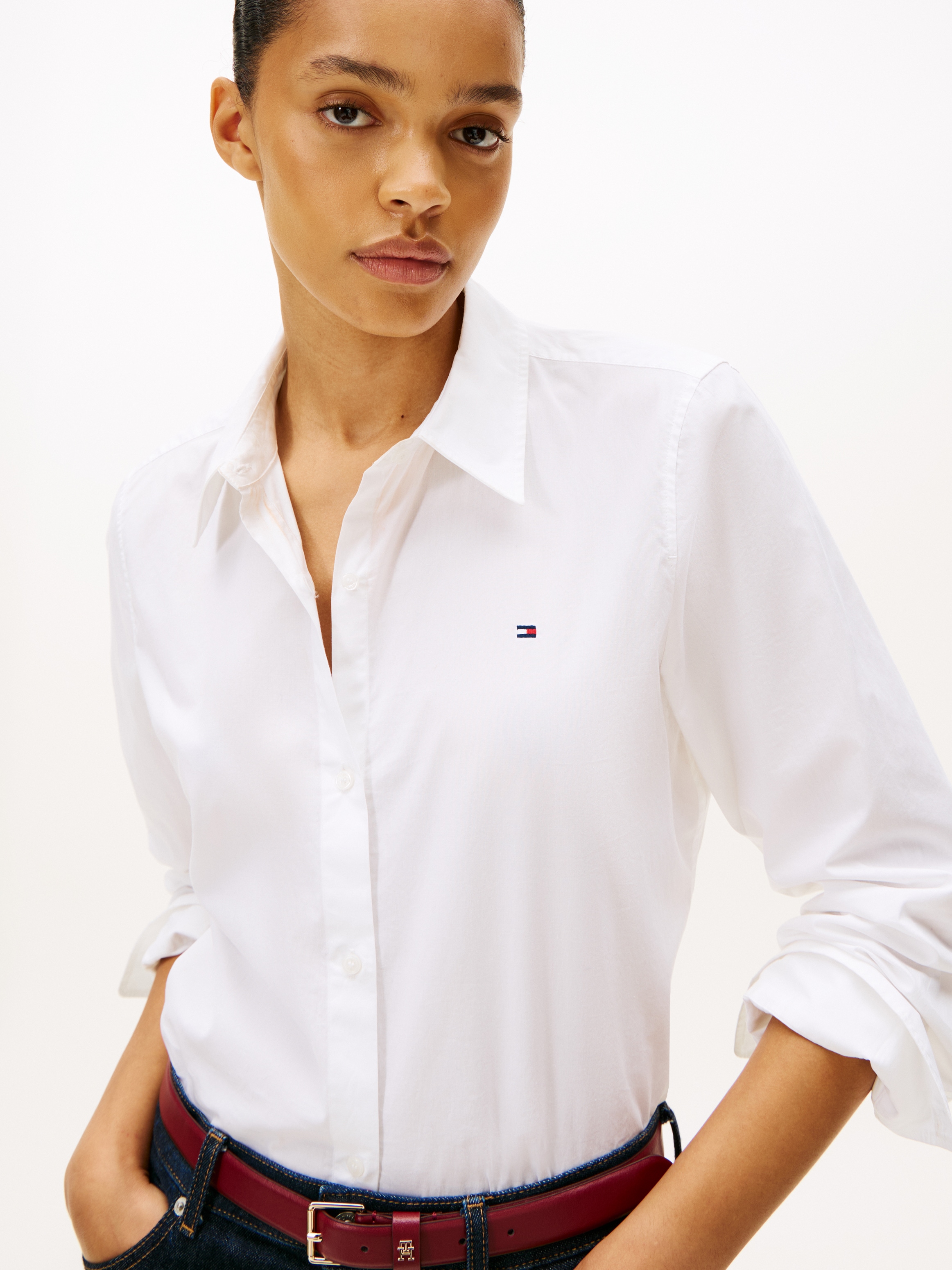 Tommy Hilfiger Hemdbluse »ESS POPLIN REGULAR SHIRT« Langarm, Regular Fit