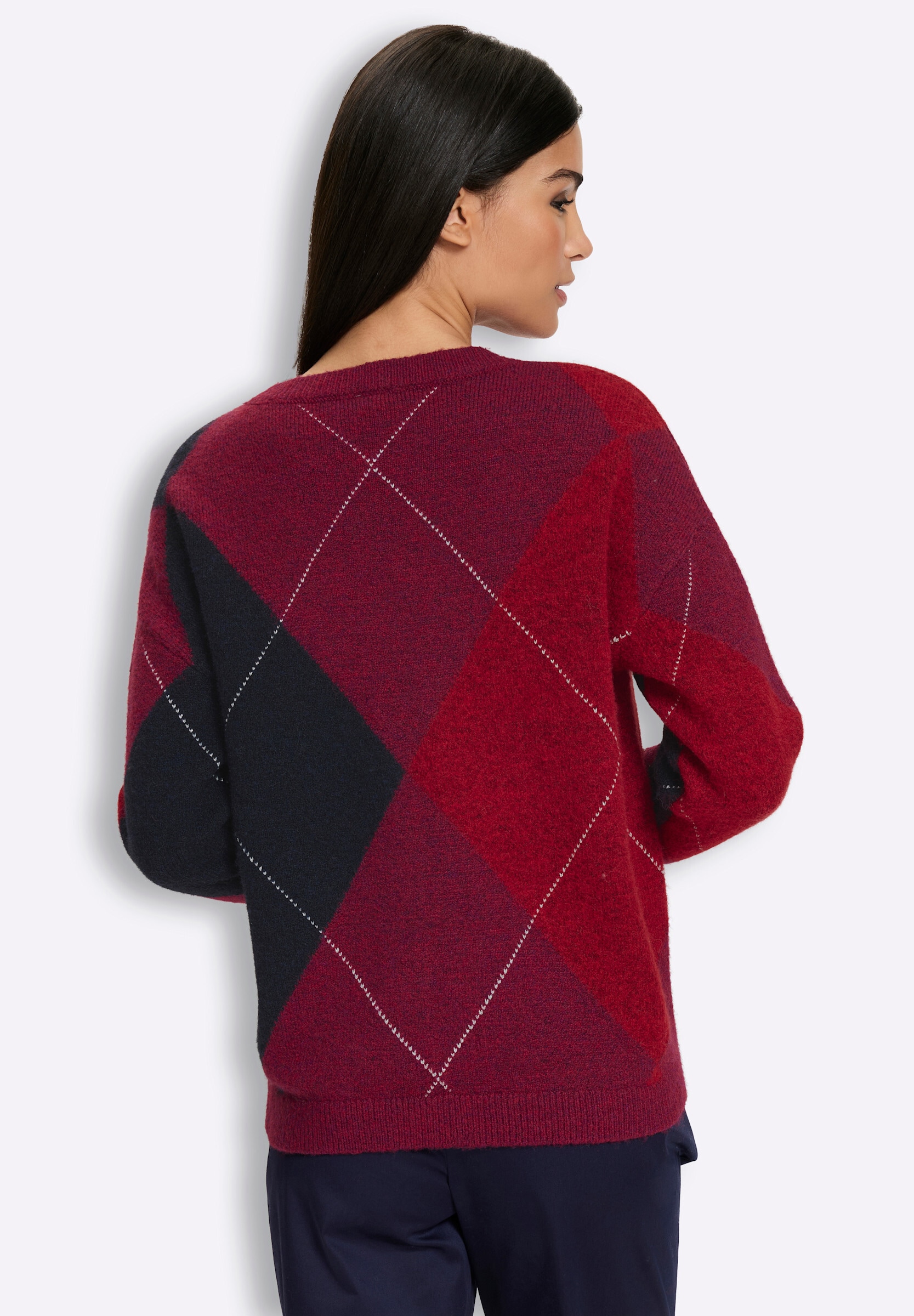 heine Strickpullover »Pullover Pullover mit Rautenmuster«