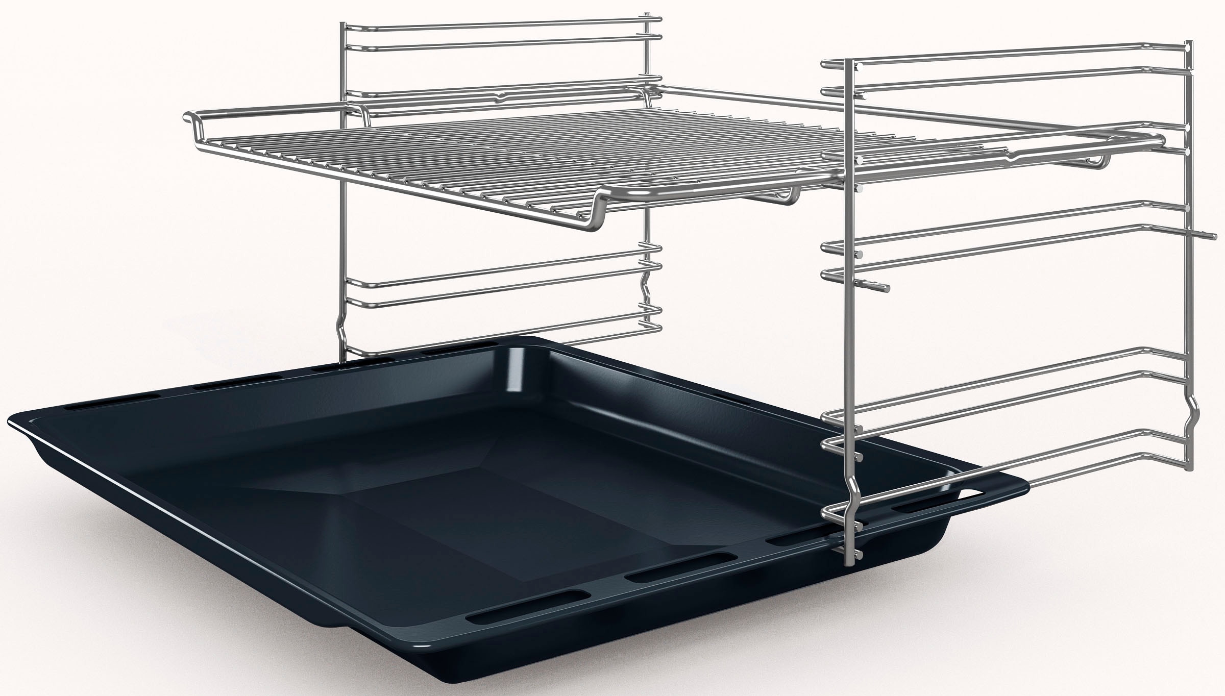 BOSCH Elektro-Herd-Set »HND211VB1«, mit Teleskopauszug nachrüstbar, 3D Heißluft