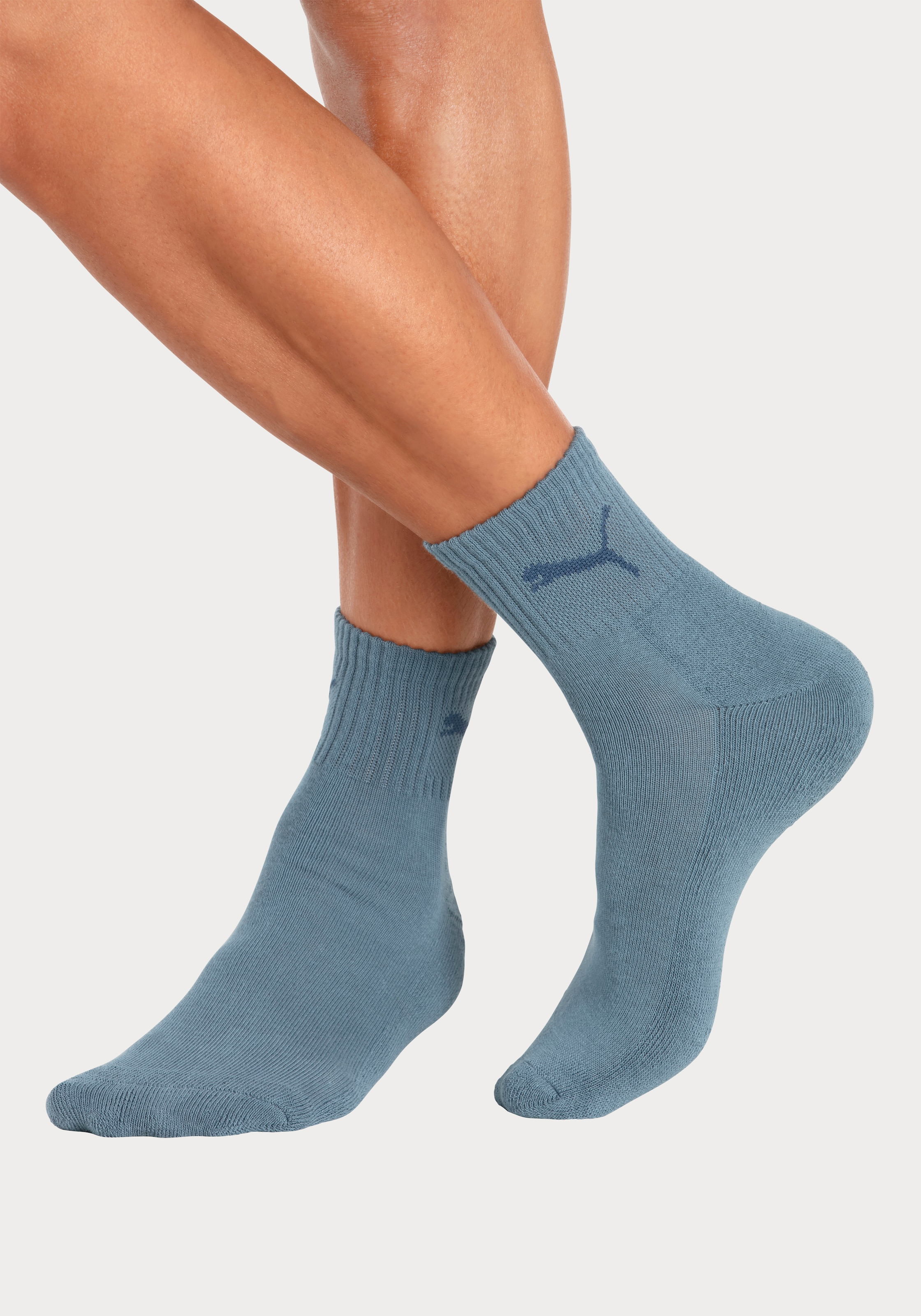 PUMA Sportsocken »short crew«, (3 Paar), mit klassischer Rippe