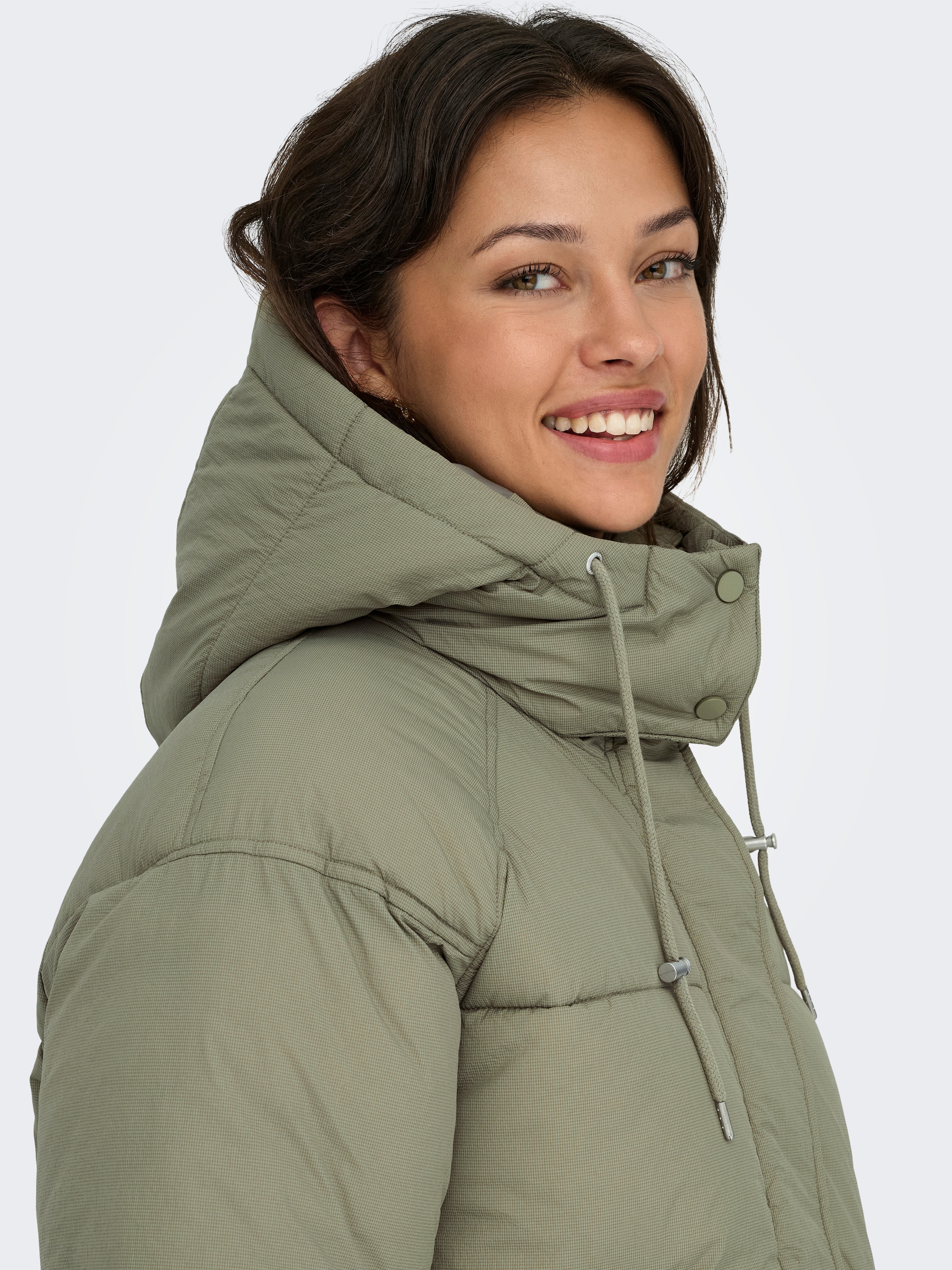 ONLY Steppjacke »ONLHOPE SHORT PUFFER JACKET CC OTW« mit Kapuze