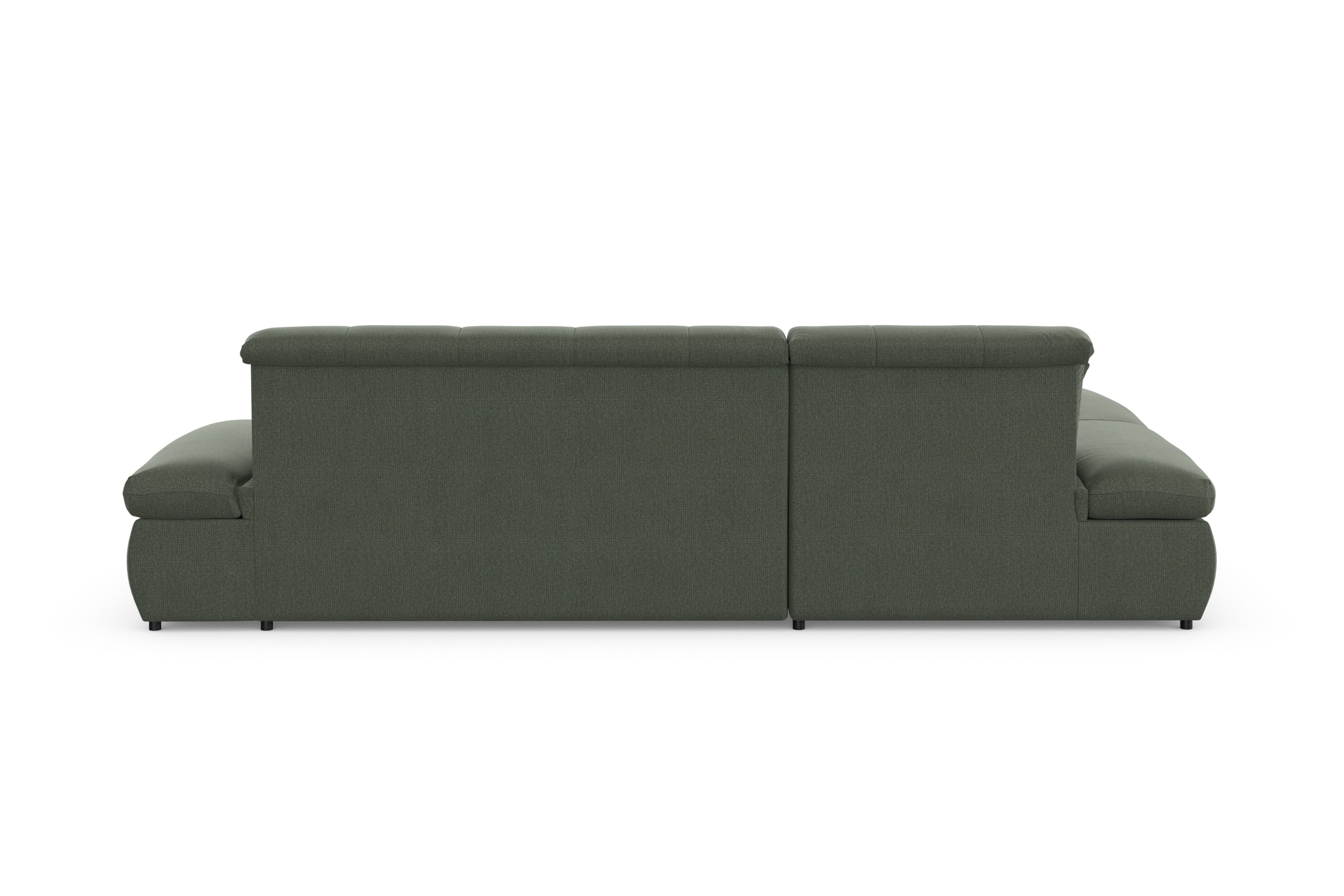 DOMO collection Ecksofa »Moric, L-Form, XXL-Sofa - Breite 300cm«, wahlweise mit Bettfunktion und Armteilverstellung, dunkelgrün