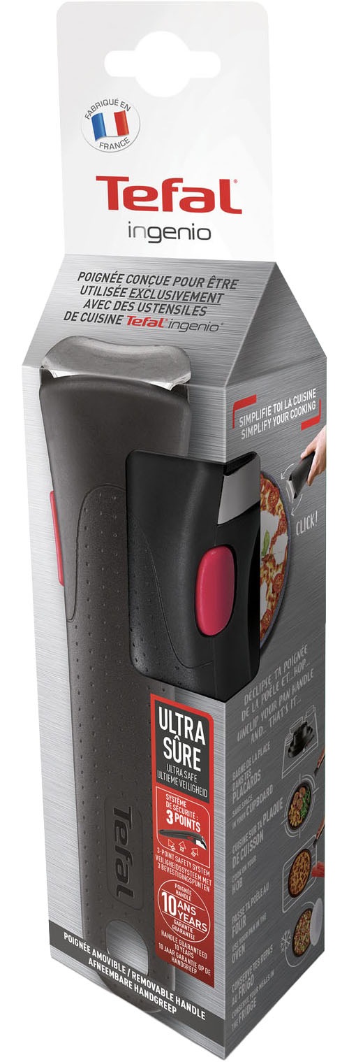 Tefal Griff »Ingenio, abnehmbar, 3-Punkt-Fixierungssystem für Sicherheit« 1 Stk. tlg. bis zu 10 kg Tragkraft, vielseitiges Kochen, Kunststoff, L98633