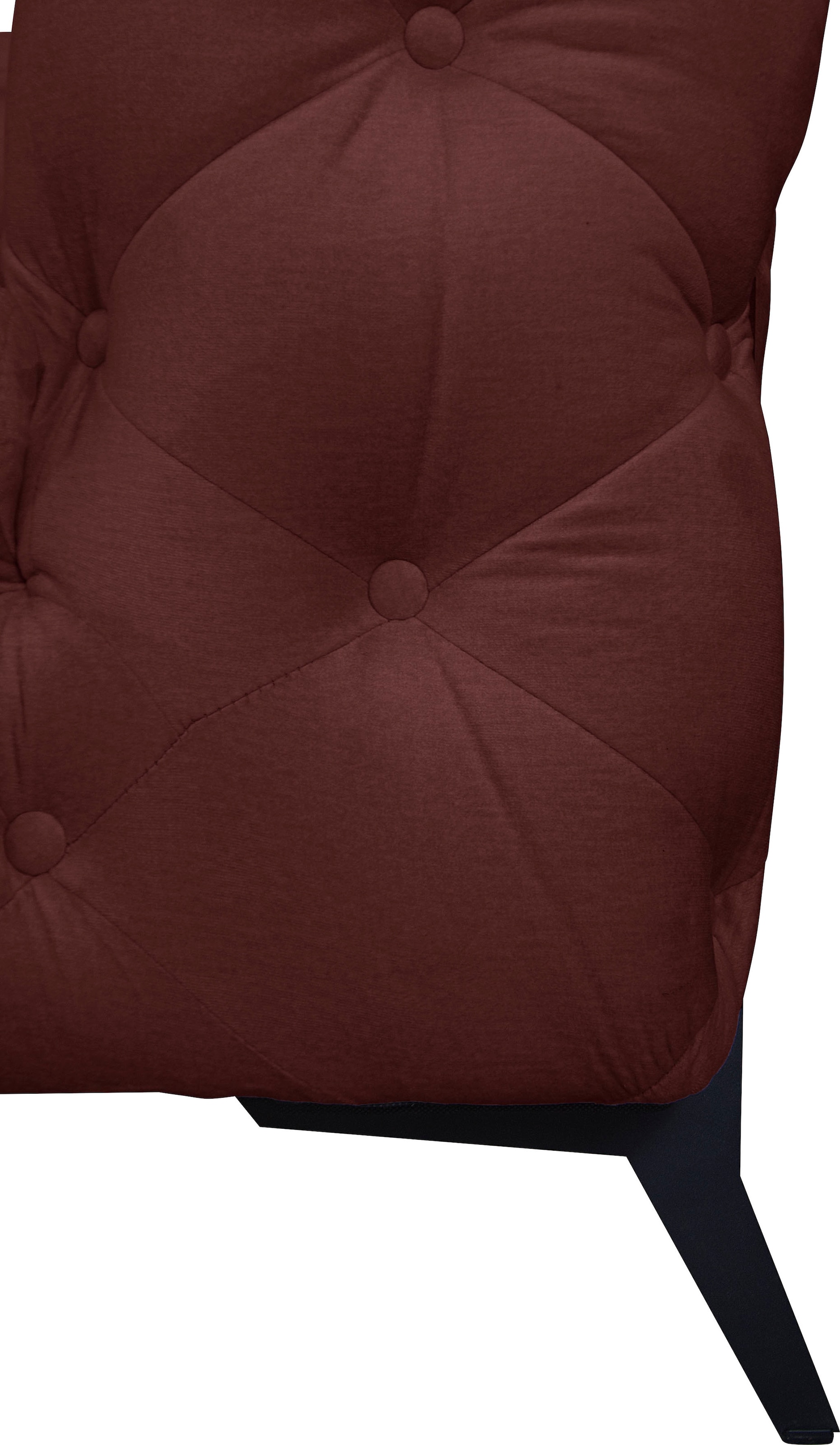 Leonique Chesterfield-Sofa »Amaury L-Form«, Chesterfield-Optik, Breite/Tiefe je 262 cm, Fußfarbe wählbar