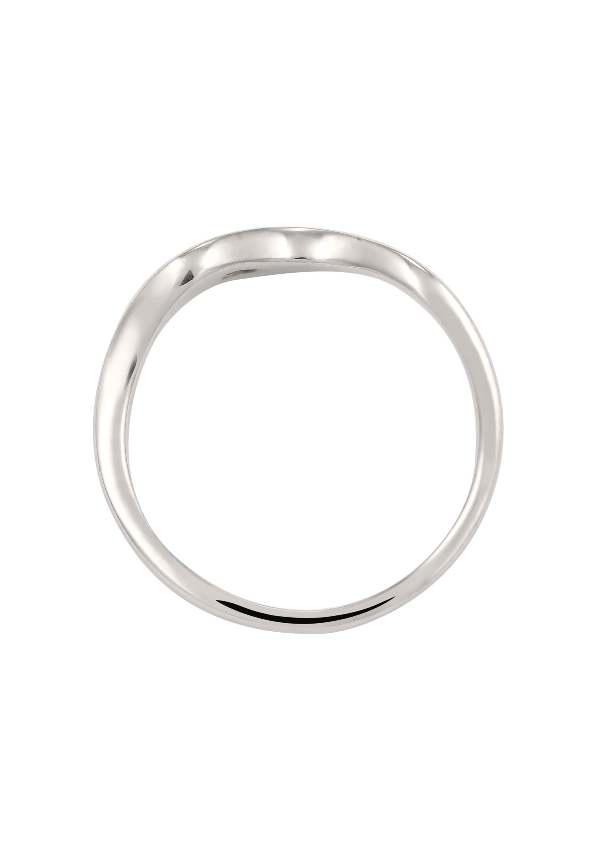 Elli Premium Silberring »Ring Organic Topas Weiß 925 Sterling Silber«