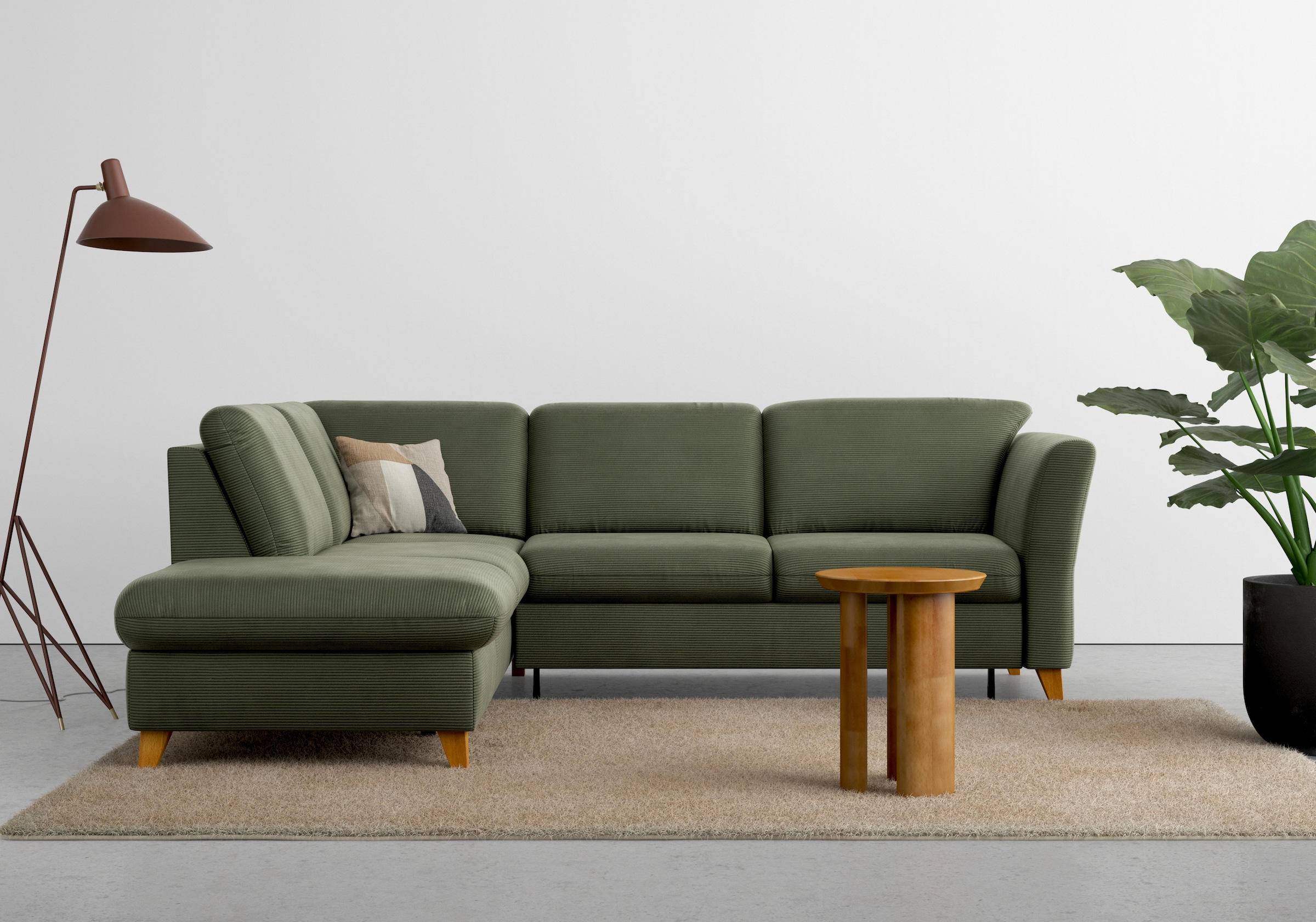 Home affaire Ecksofa »Trelleborg L-Form«, wahlweise mit Bettfunktion und Bettkasten, inkl. Federkern-Polsterung