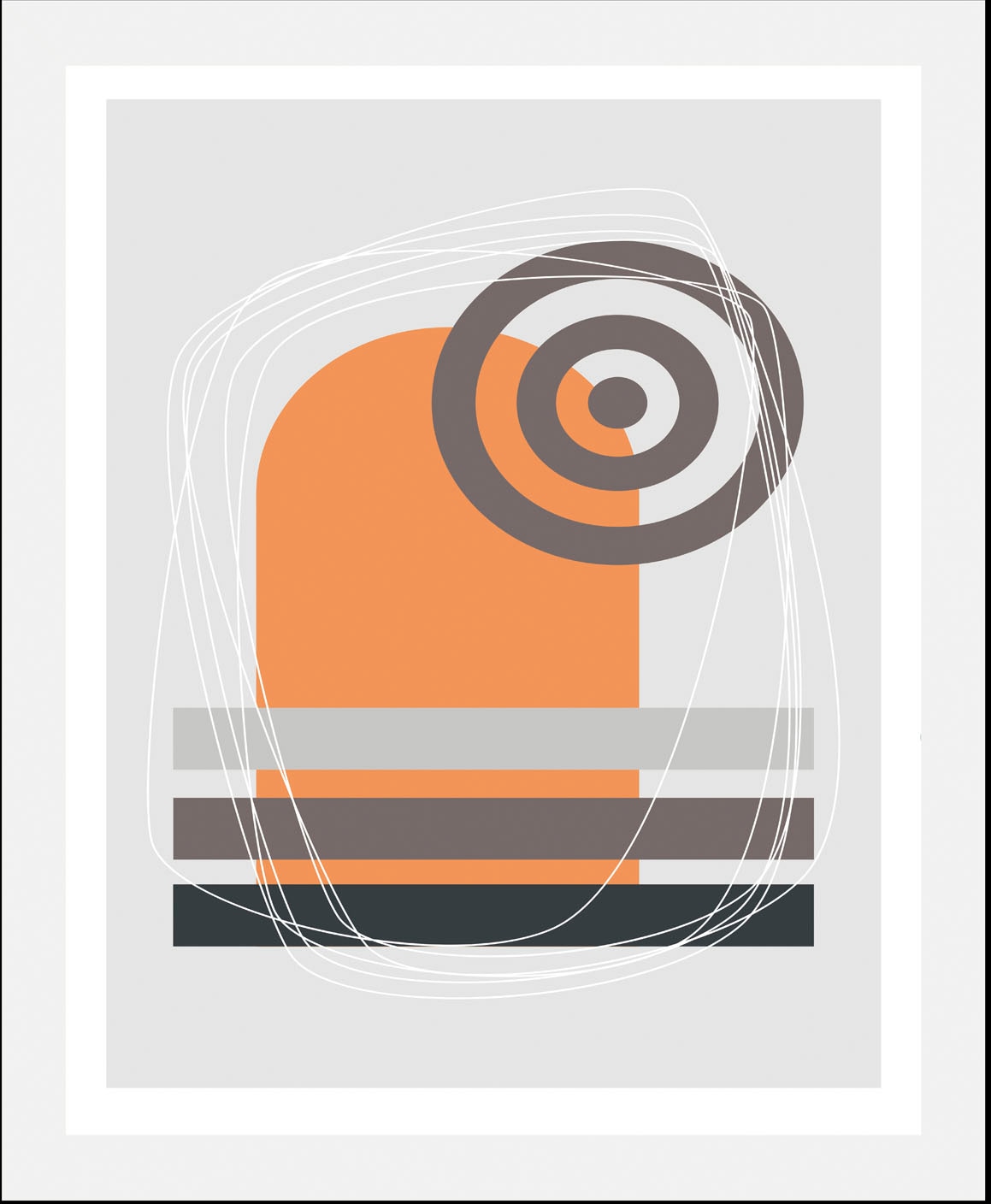 queence Bild »Fia«, Abstrakt-Kunst-Figuren, (1 St.), HD Premium Poster-Druck inkl. Holzrahmen