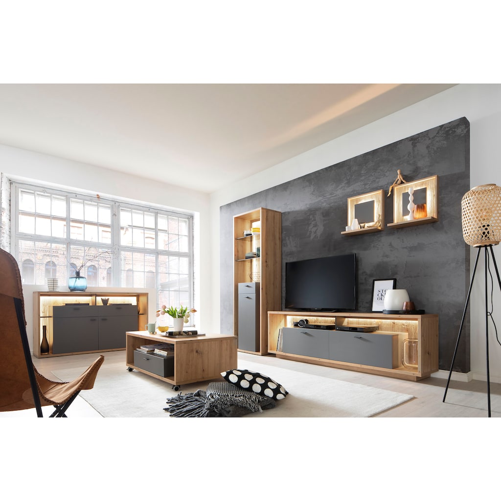 MCA furniture Couchtisch »Lizzano«, Landhausstil, Wohnzimmertisch bis 50 Kg belastbar, Tisch 115 cm breit