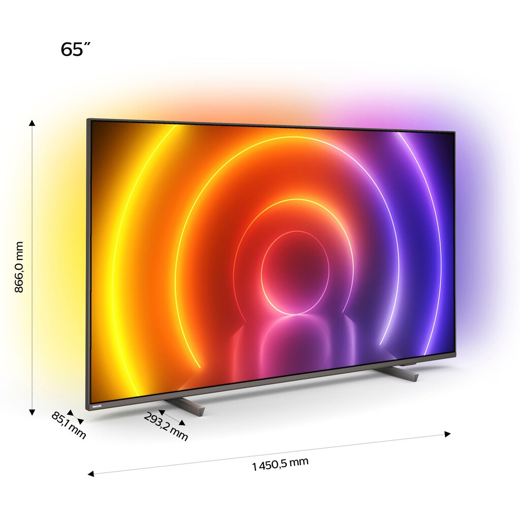 Philips LED-Fernseher »65PUS8106/12«, 164 cm/65 Zoll, 4K Ultra HD, Android TV-Smart-TV, 3-seitiges Ambilight