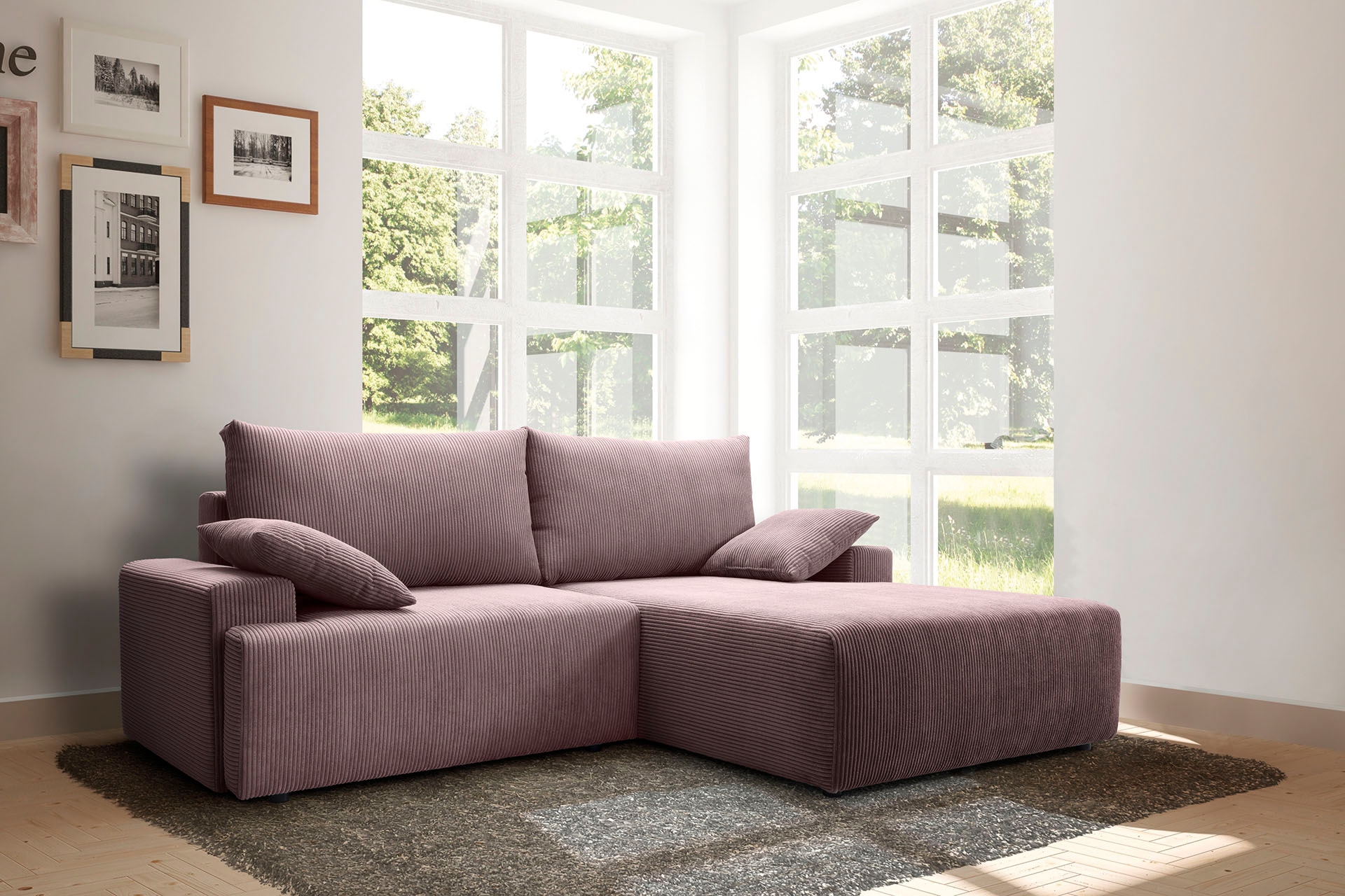exxpo - sofa fashion Ecksofa und in inklusive Bettkasten bequem Cord-Farben Bettfunktion »Orinoko«, bestellen verschiedenen