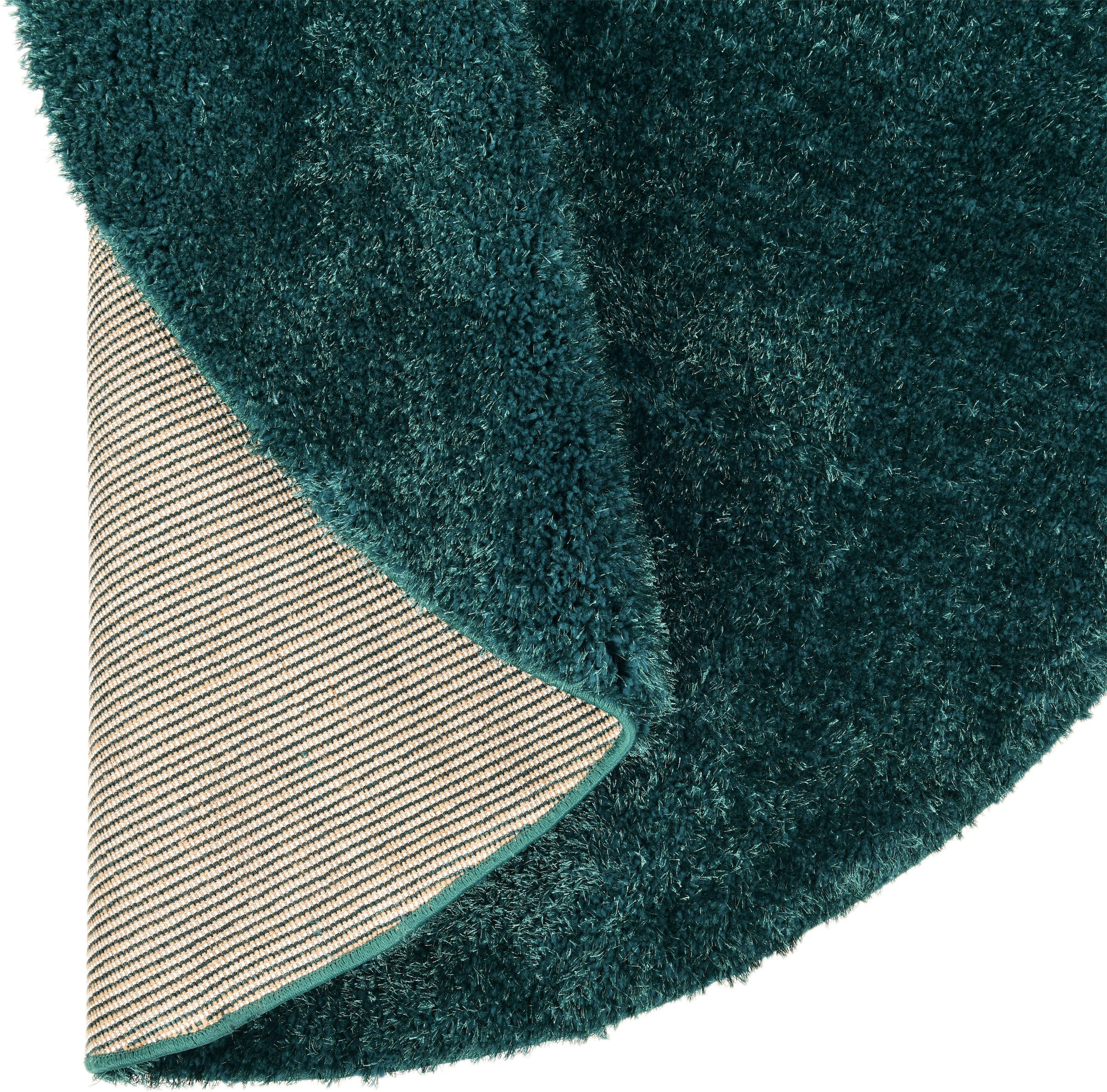 my home Hochflor-Teppich »Malin«, rund, 43 mm Höhe, Uni-Farben, leicht glänzend, besonders flauschig durch Mikrofaser