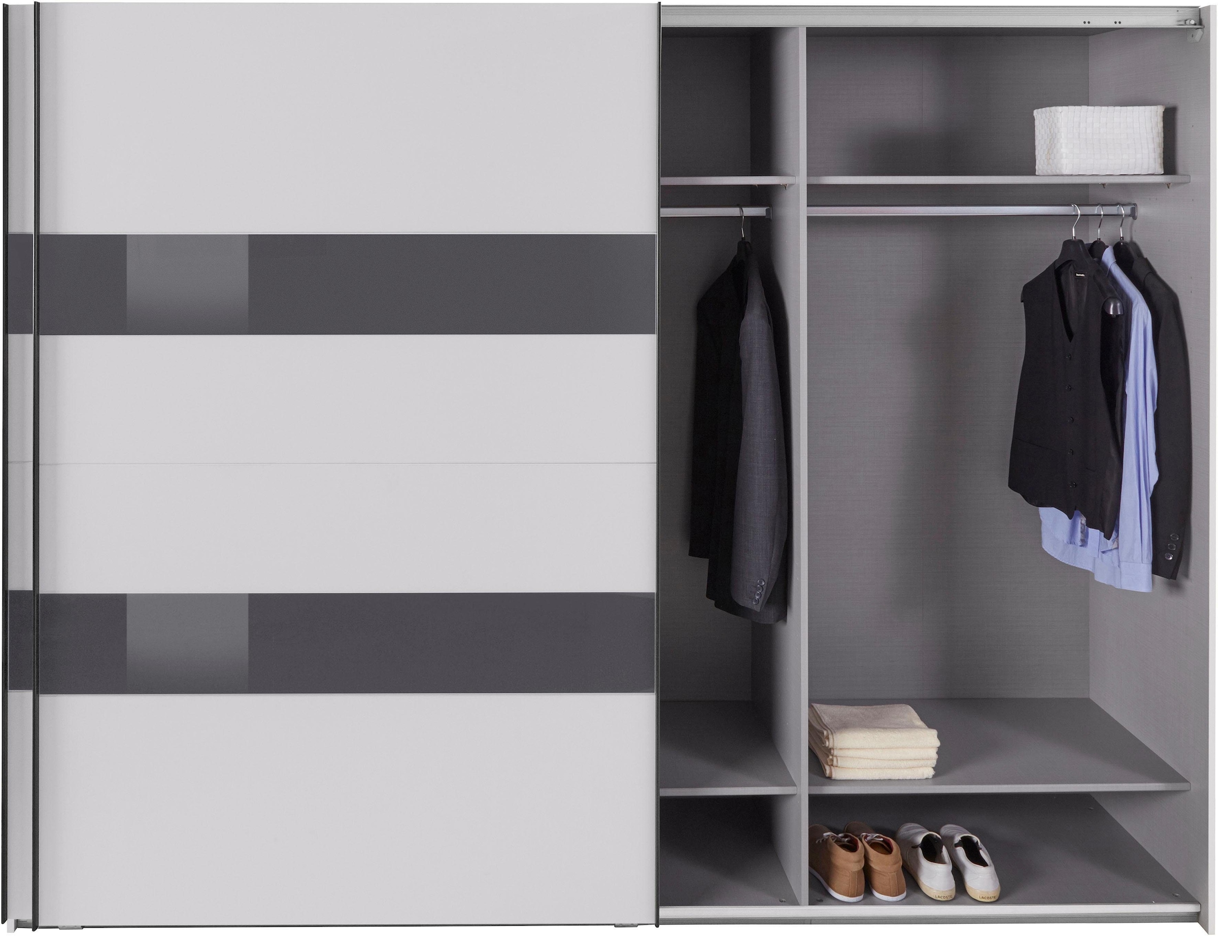 Wimex Schwebetürenschrank »Altona«, mit Glaselementen und zusätzlichen Einlegeböden