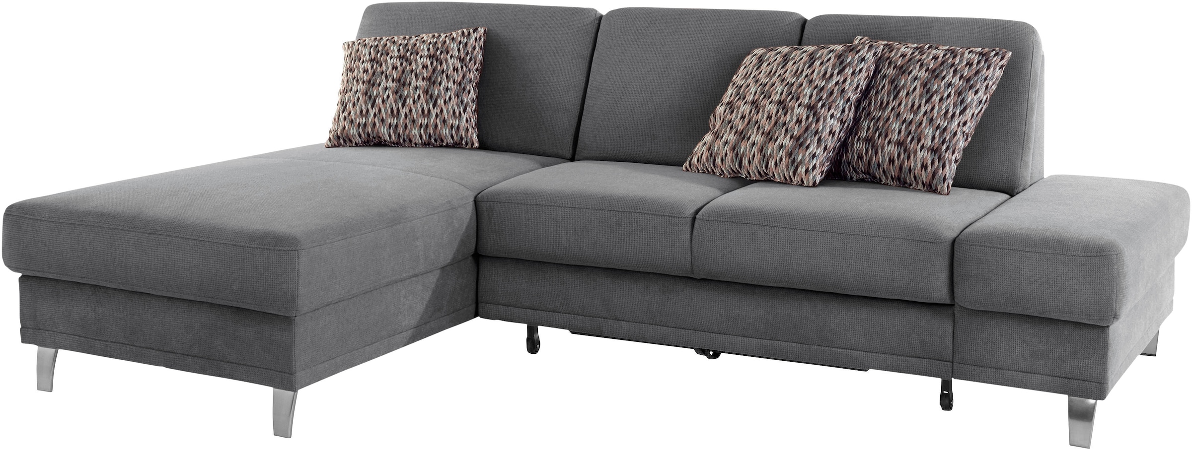 sit&more Ecksofa »Clio L-Form«, wahlweise mit Bettfunktion oder Vorziehsitz und Bettkasten, Federkern