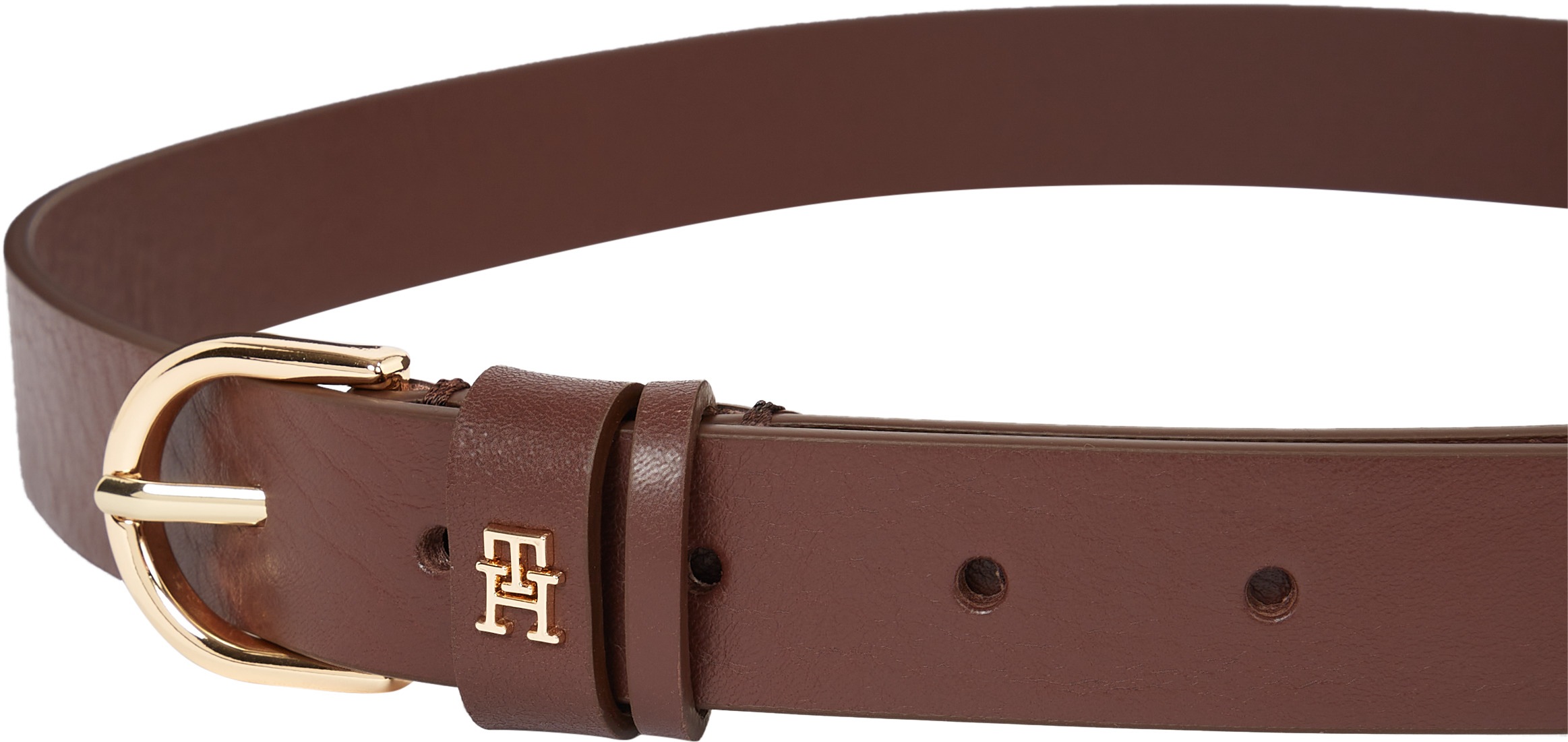 Tommy Hilfiger Ledergürtel »ESSENTIAL EFFORTLESS 2.5«, Logoemblem, weiche Haptik, ovale Einfachdornschließe