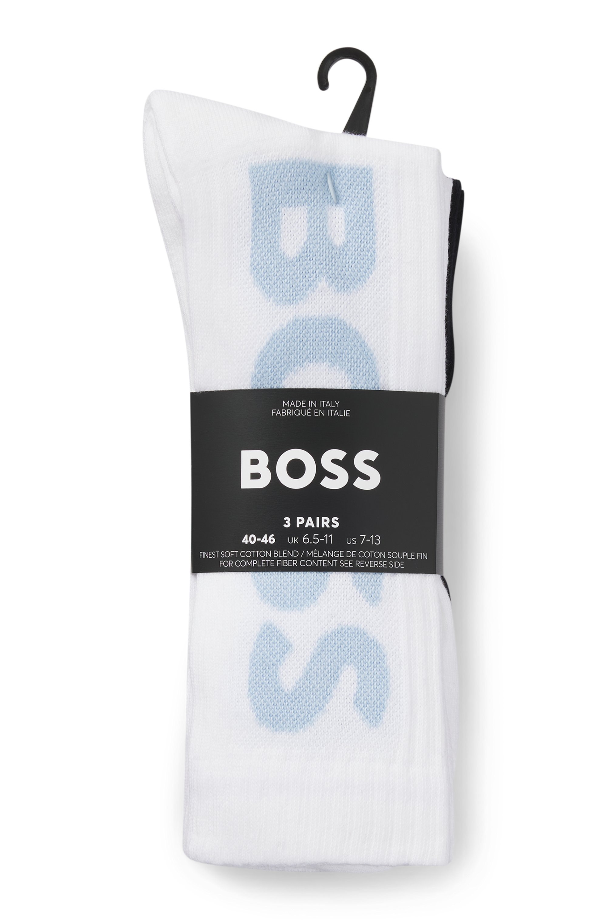 BOSS Socken »3P QS Rib Logo CC«, mit Logo