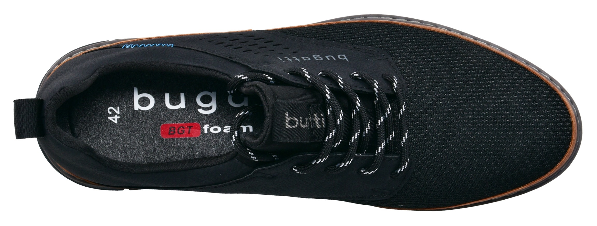 bugatti Schnürschuh  mit Lochmuster, Freizeitschuh, Halbschuh, Schnürschuh