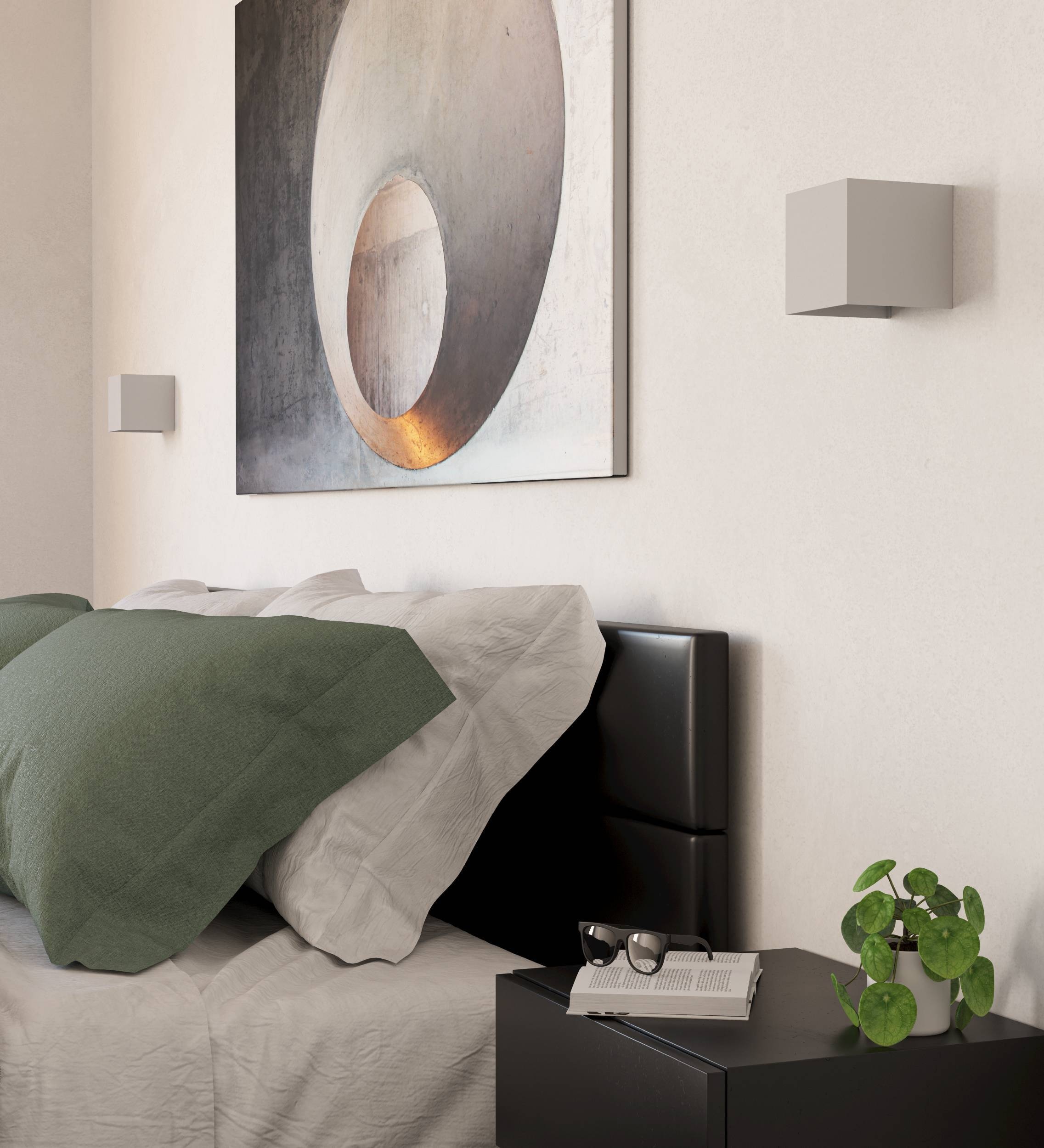 EGLO Wandleuchte »Valmontone Wandlampe,innen, Würfel, indirekte Up und Down Beleuchtung« LED-Modul 1 Stk. Warmweiß Wand-/Deckenleuchte - L10 x H10 x AL10 cm - weiß - 2X1,5W inkl.