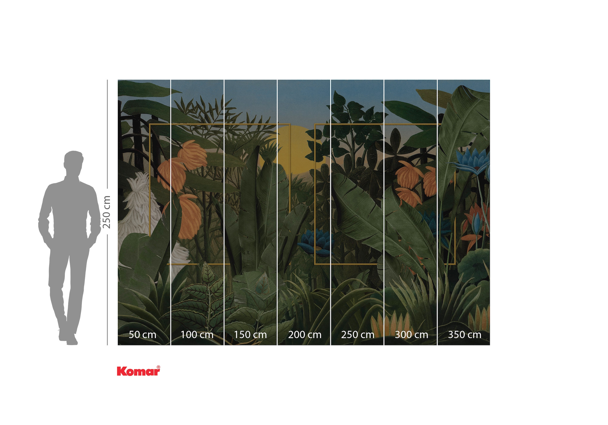 Komar Fototapete »Komar Vlies Fototapete - Rousseau Remix - Größe 350 x 250 cm«, bedruckt