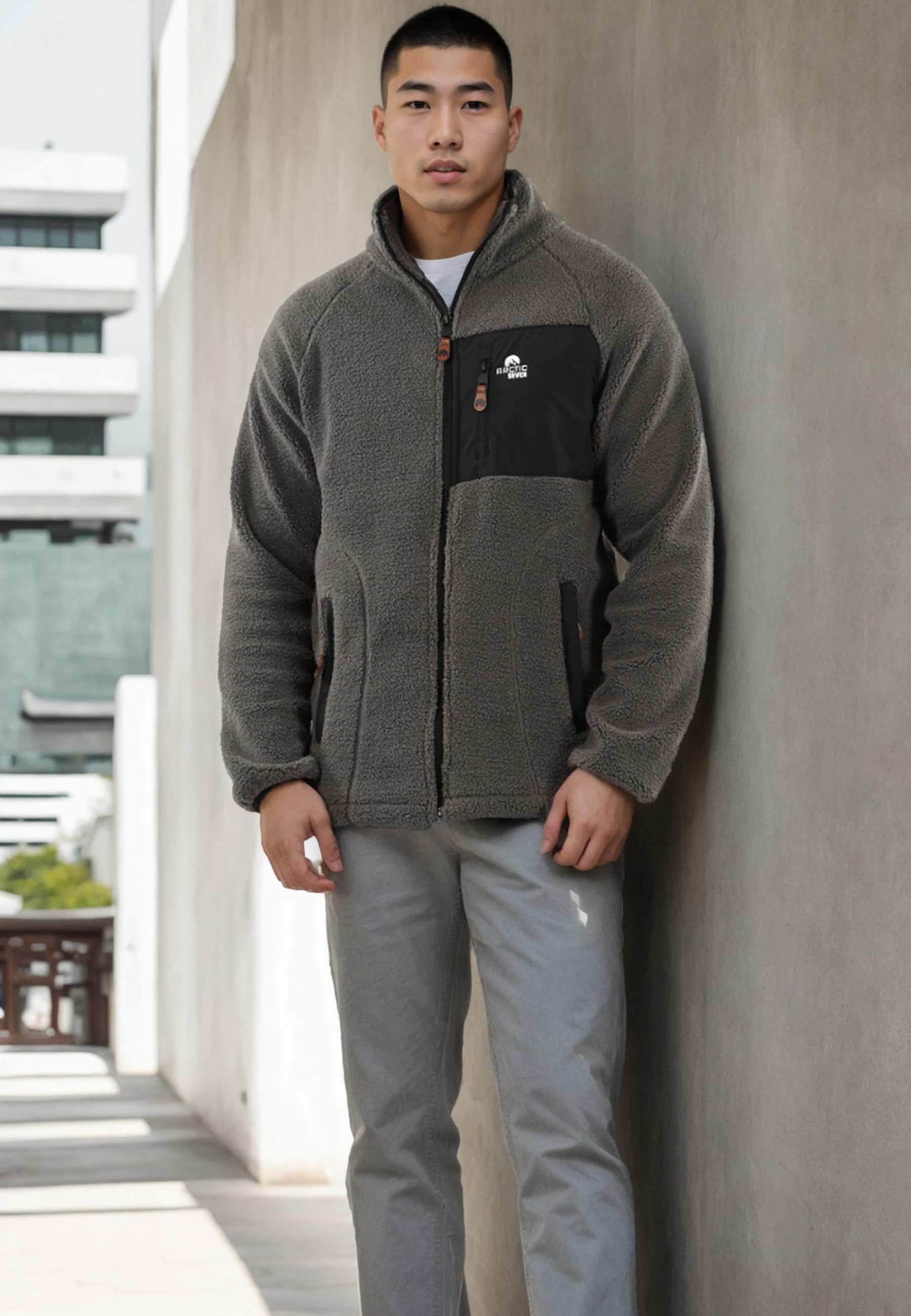 Arctic Seven Fleecejacke »Arctic Seven Herren Sherpa Fleecejacke AS415«