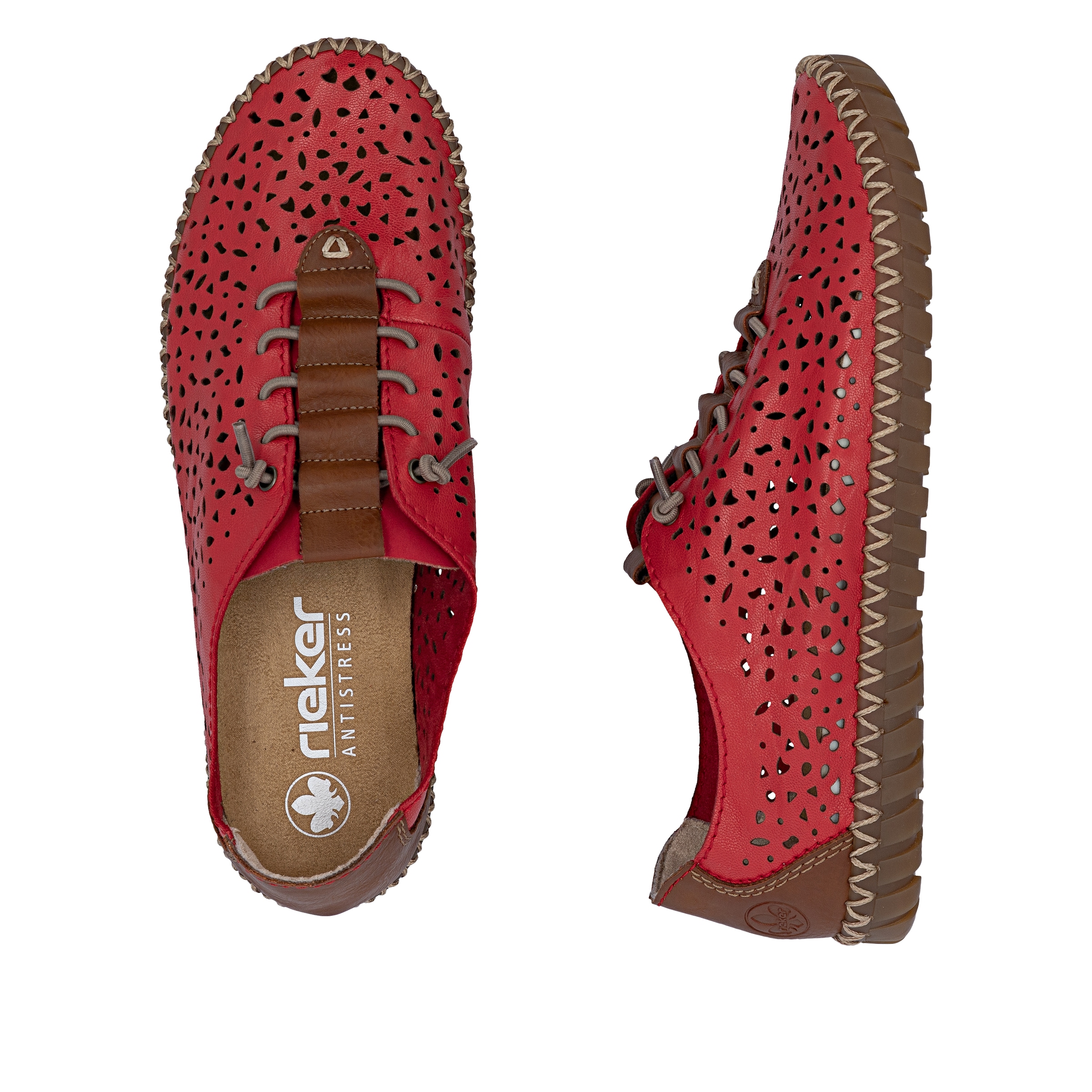 Rieker Slipper  Schlupfschuh, Halbschuh, Barfußschuh mit Perforation