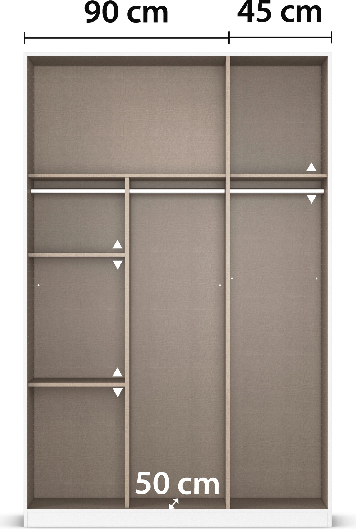 rauch Drehtürenschrank »Reflect«, mit Spiegelfront, inkl. praktischer Inneneinteilung