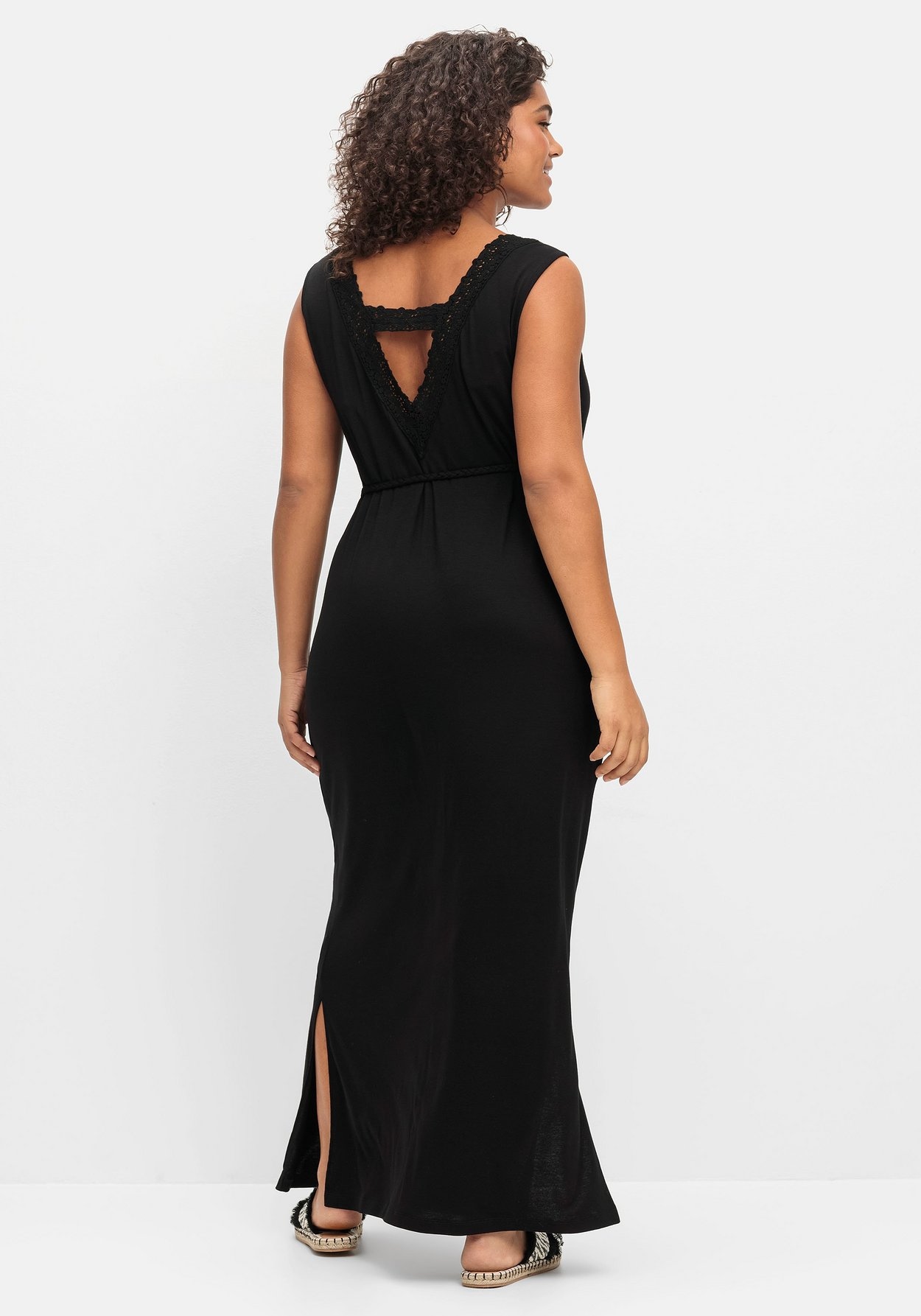 Sheego Maxikleid »Maxikleid mit Spitze am Rückenausschnitt«