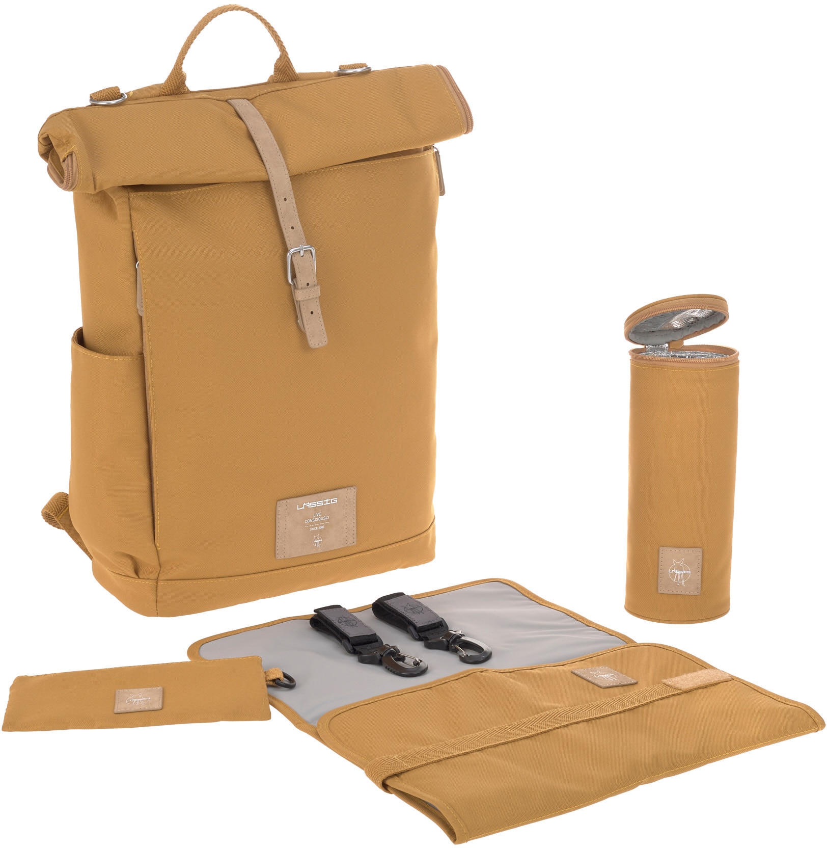 Wickelrucksack »Green Label, Rolltop, orange«, PETA-approved vegan; zum Teil aus...