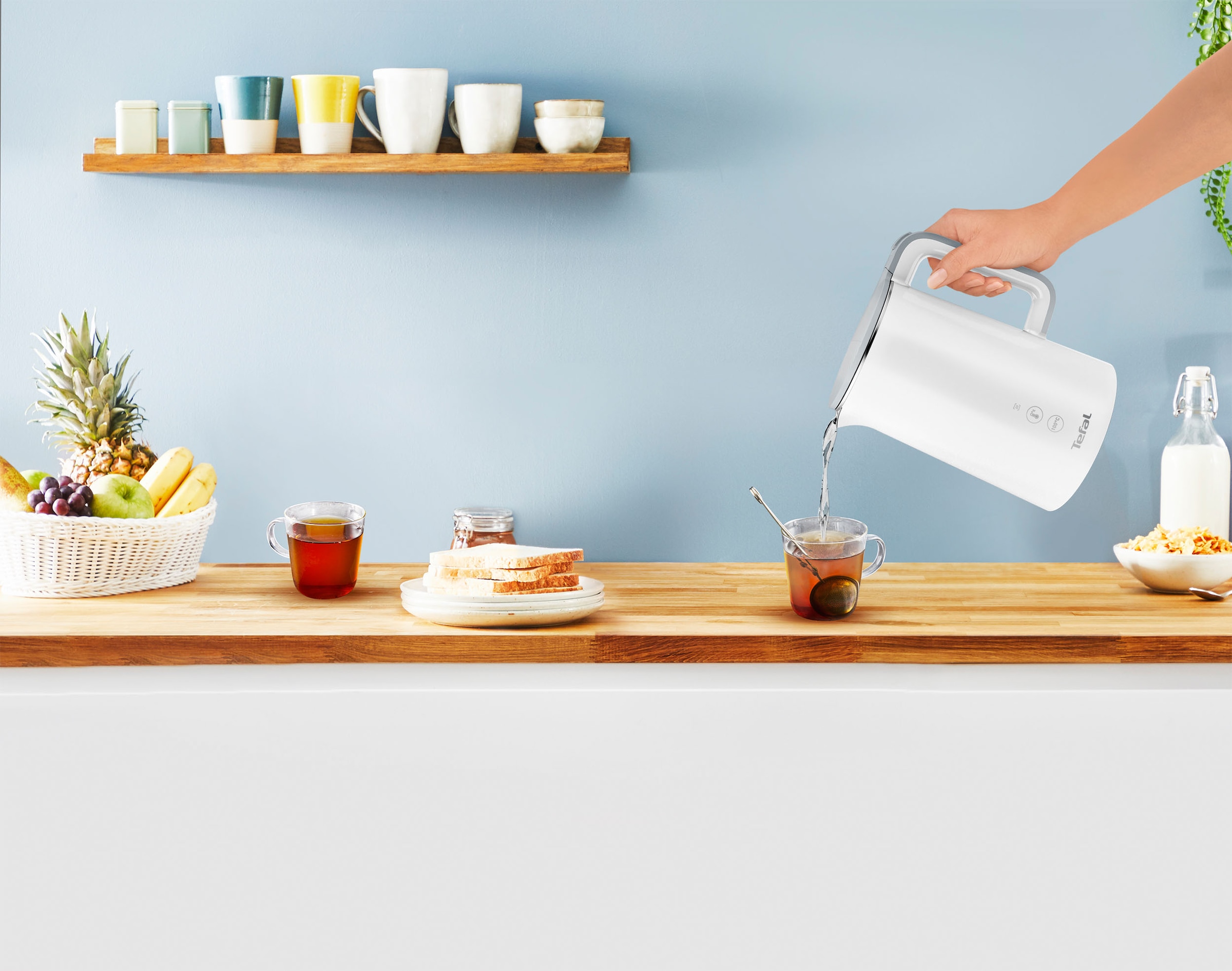 Tefal Wasserkocher »KO6931«, 1,5 l, 1800 W, 5 Temperaturstufen; Warmhaltefunktion; 360° drehbar; Live-Temperatur