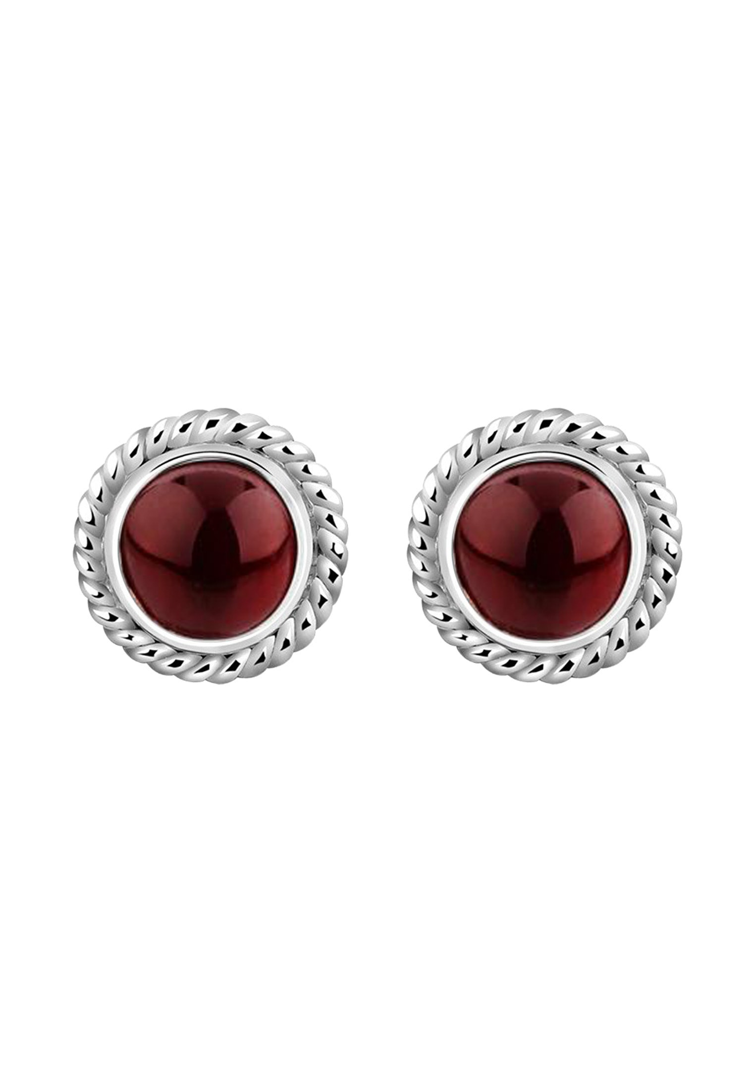 Nenalina Paar Ohrstecker »Ohrringe Granat Geburtsstein Januar Trend Stilvoll 925 Silber«